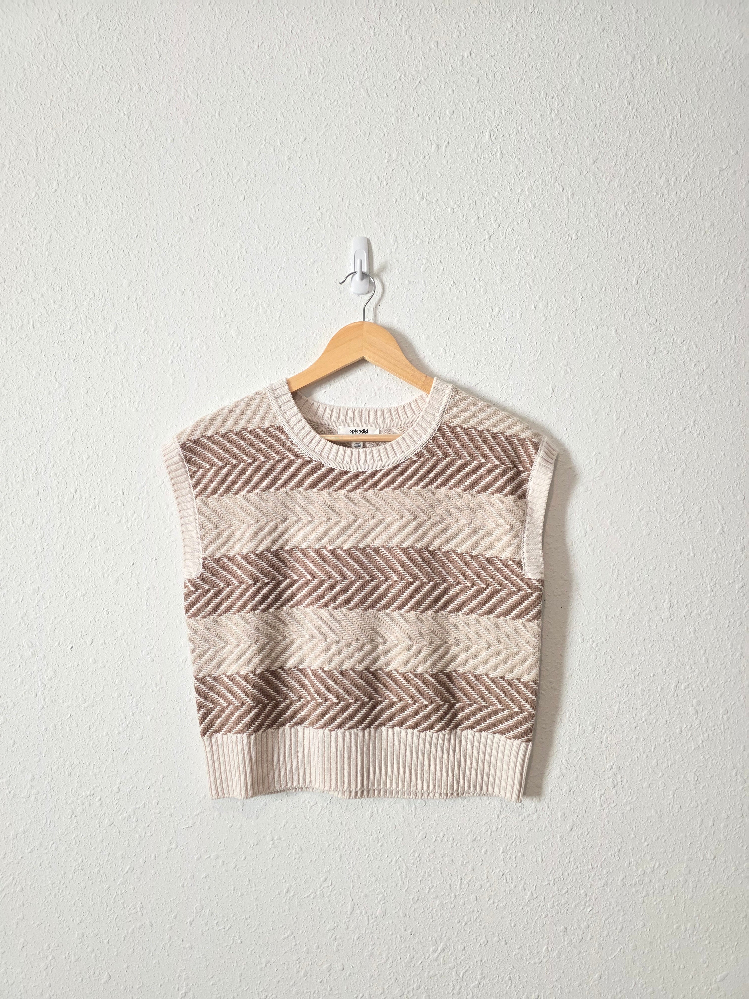 Splendid Neutral Knit Vest (XS)