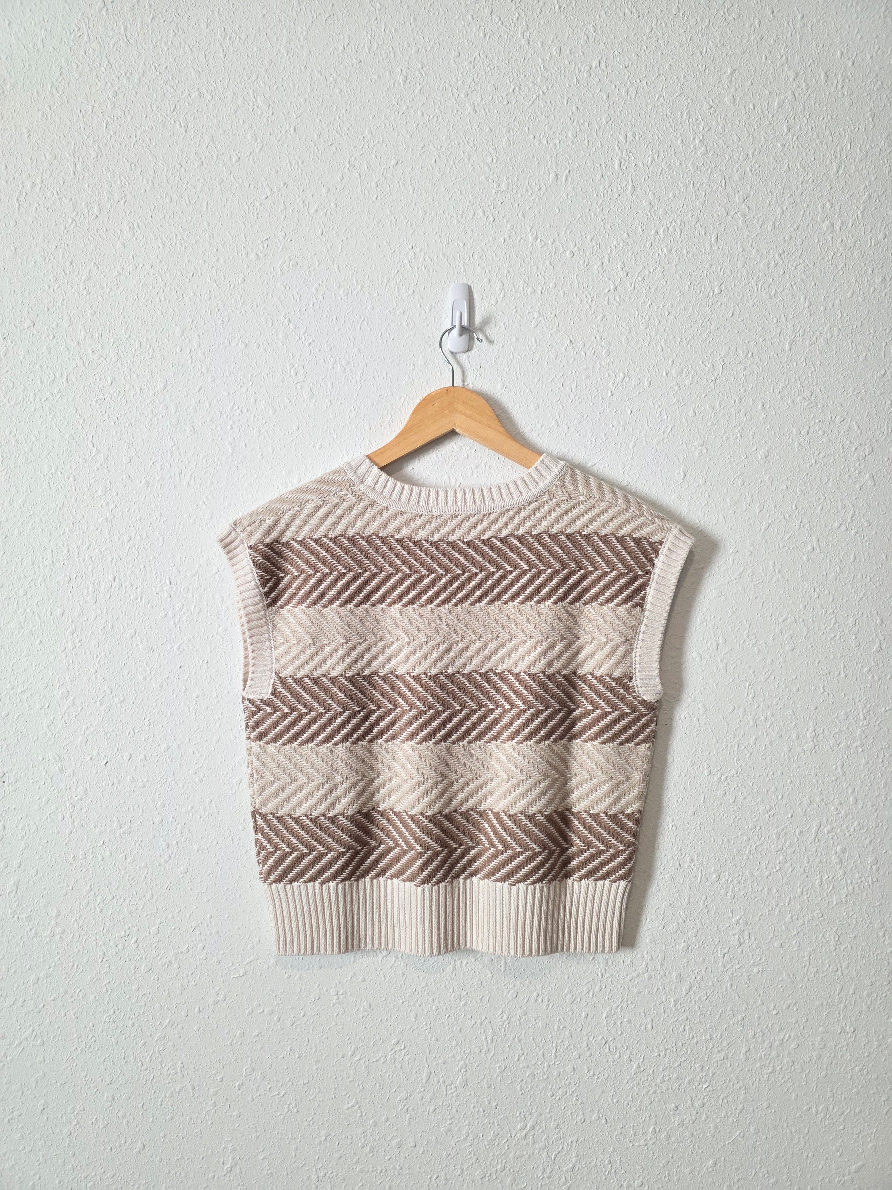 Splendid Neutral Knit Vest (XS)
