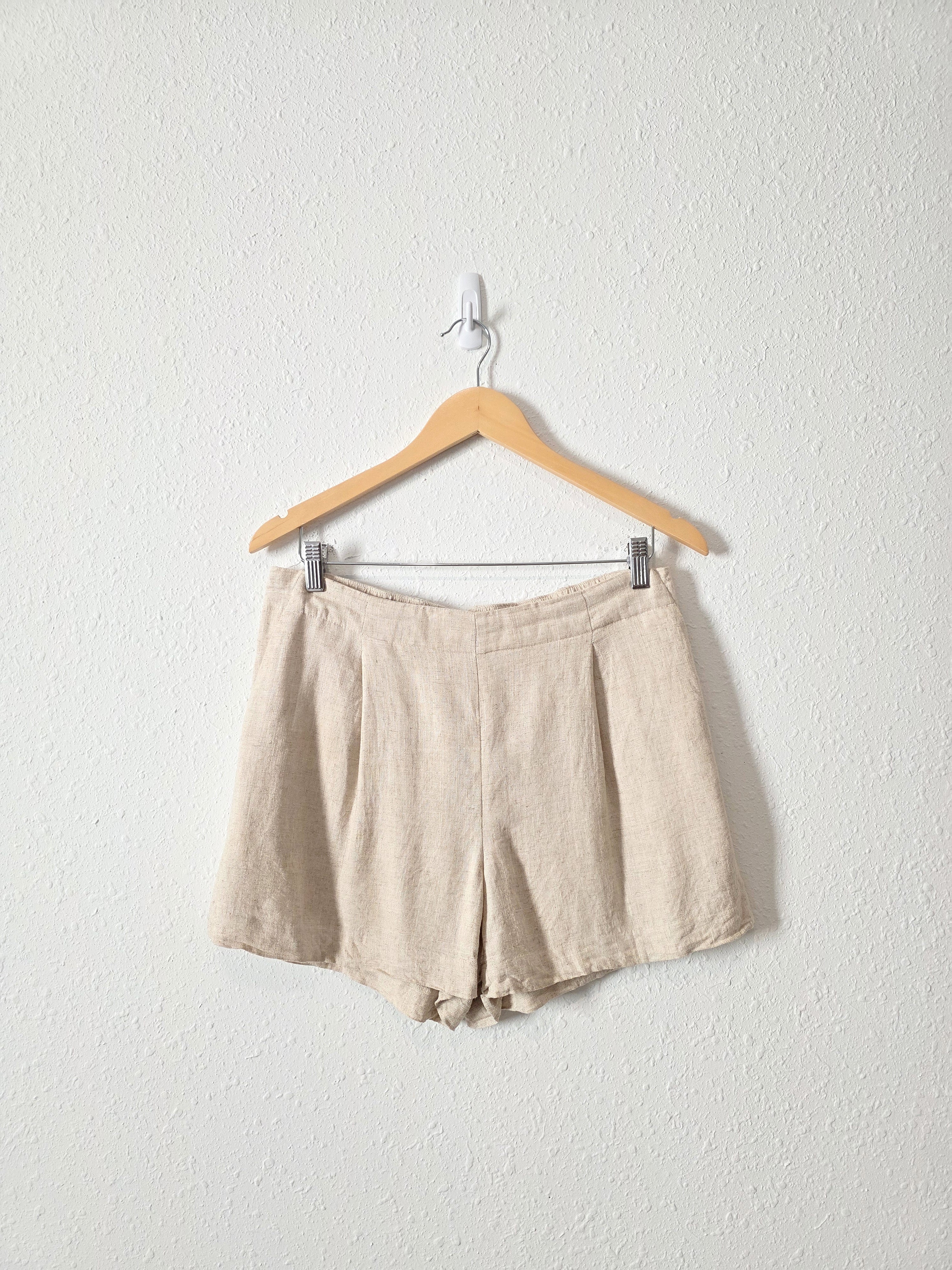 Loft Linen Blend Relaxed Shorts (S)