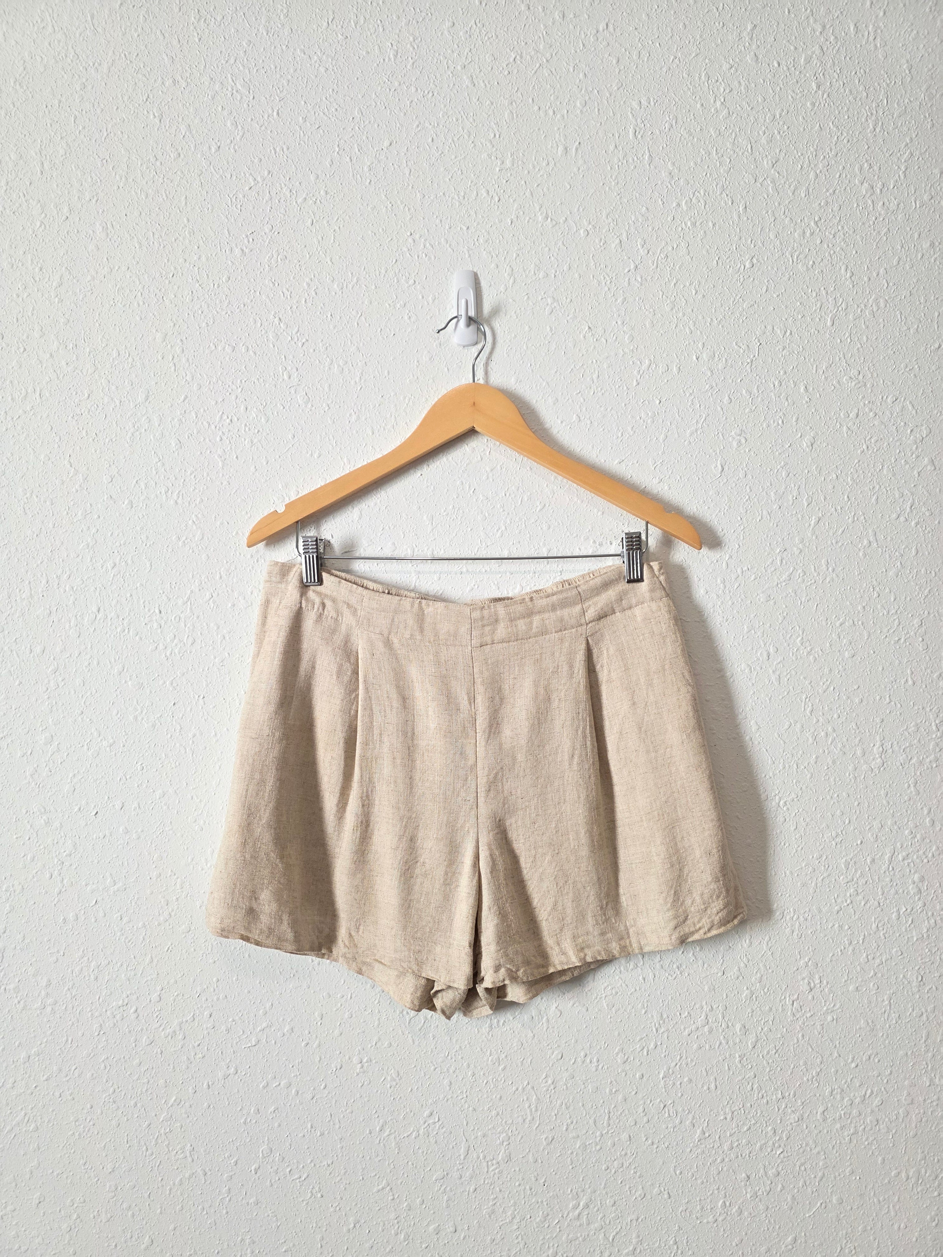 Loft Linen Blend Relaxed Shorts (S)