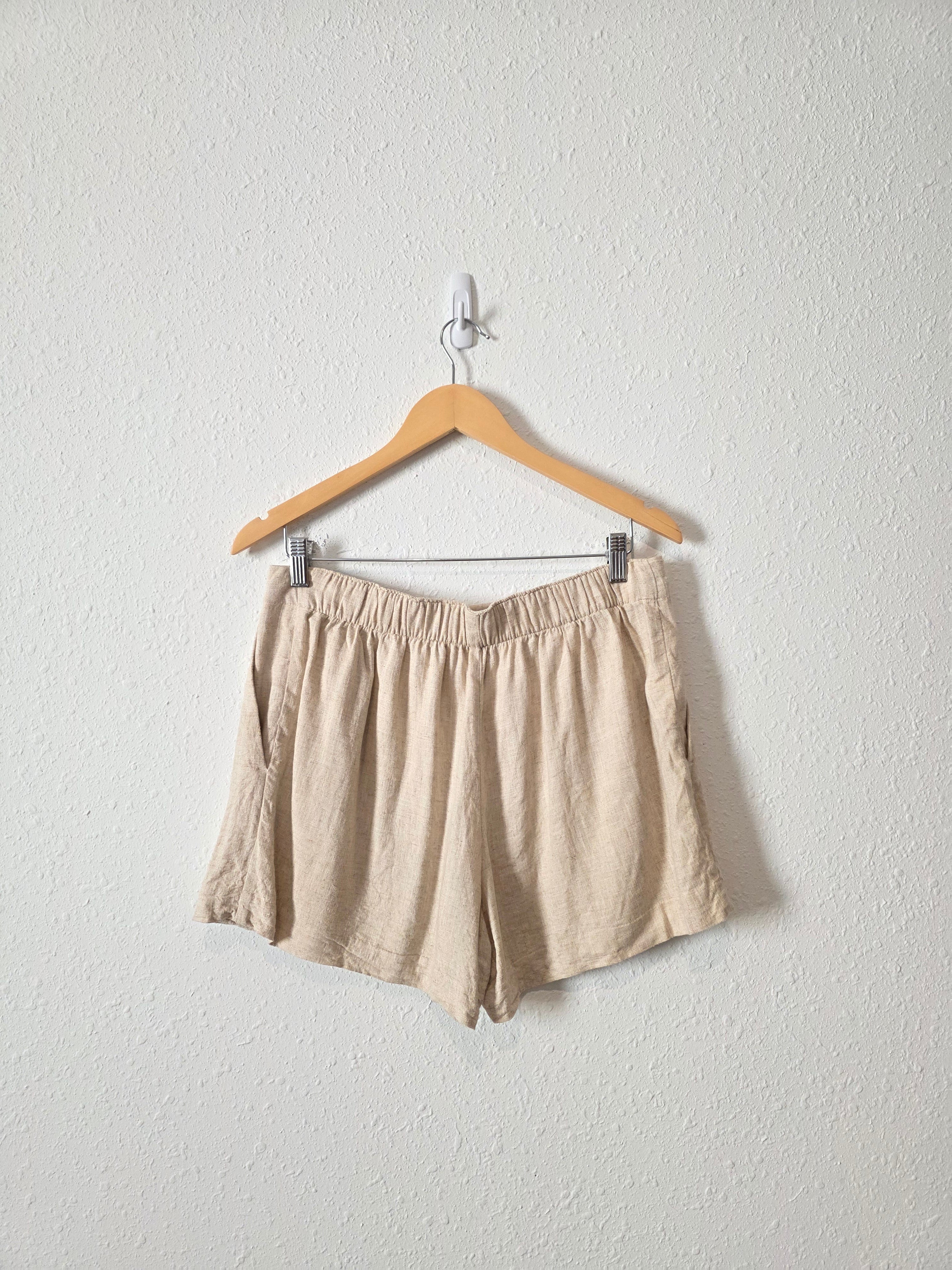 Loft Linen Blend Relaxed Shorts (S)