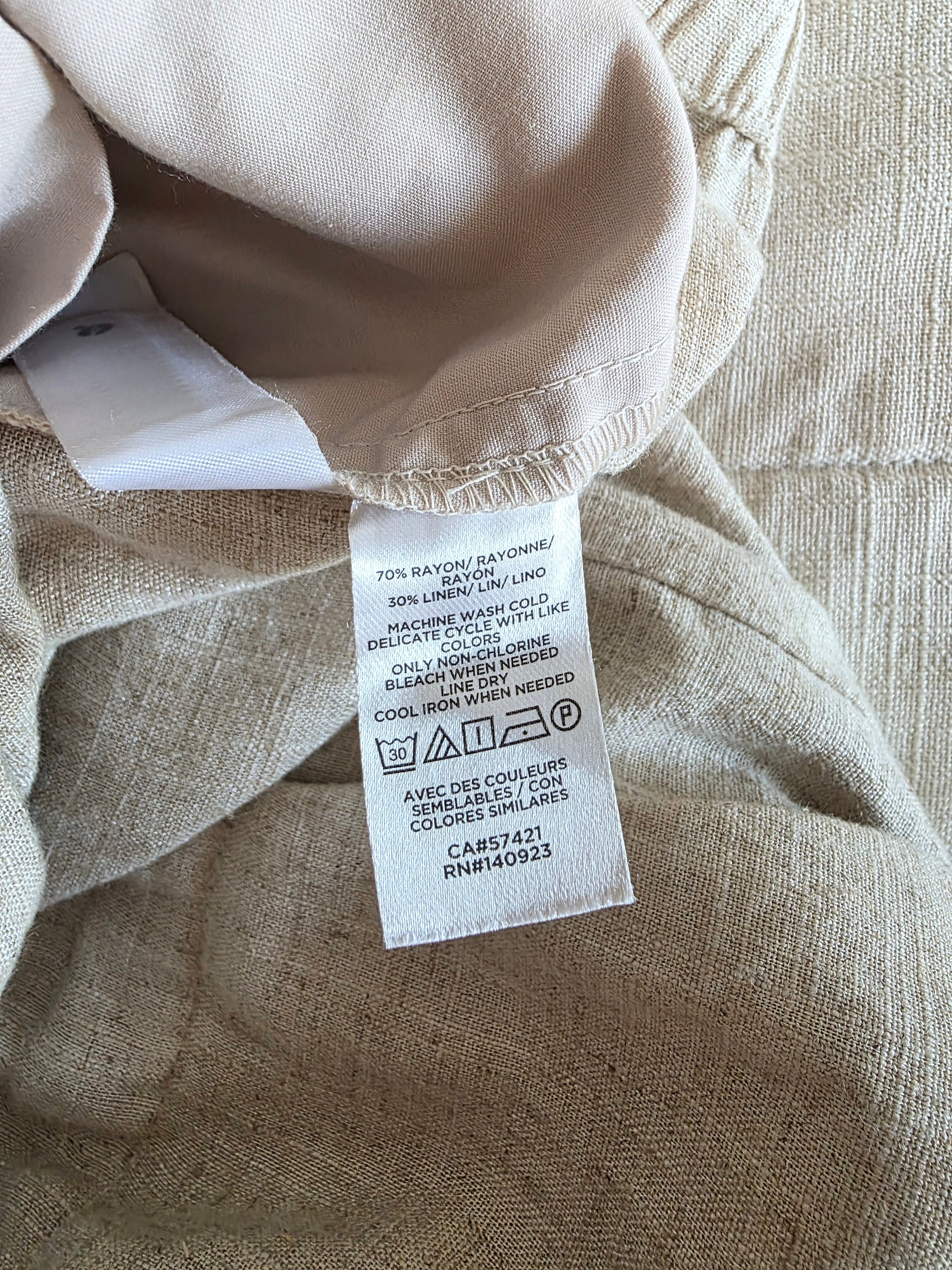 Loft Linen Blend Relaxed Shorts (S)