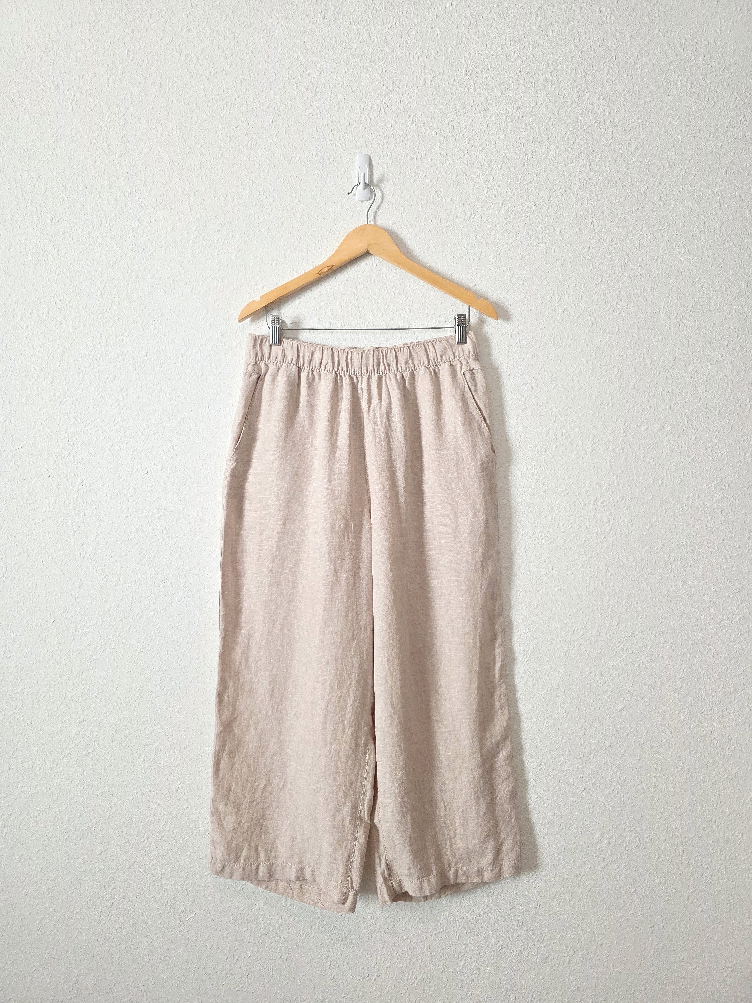 Linen Wide Leg Pants (L)
