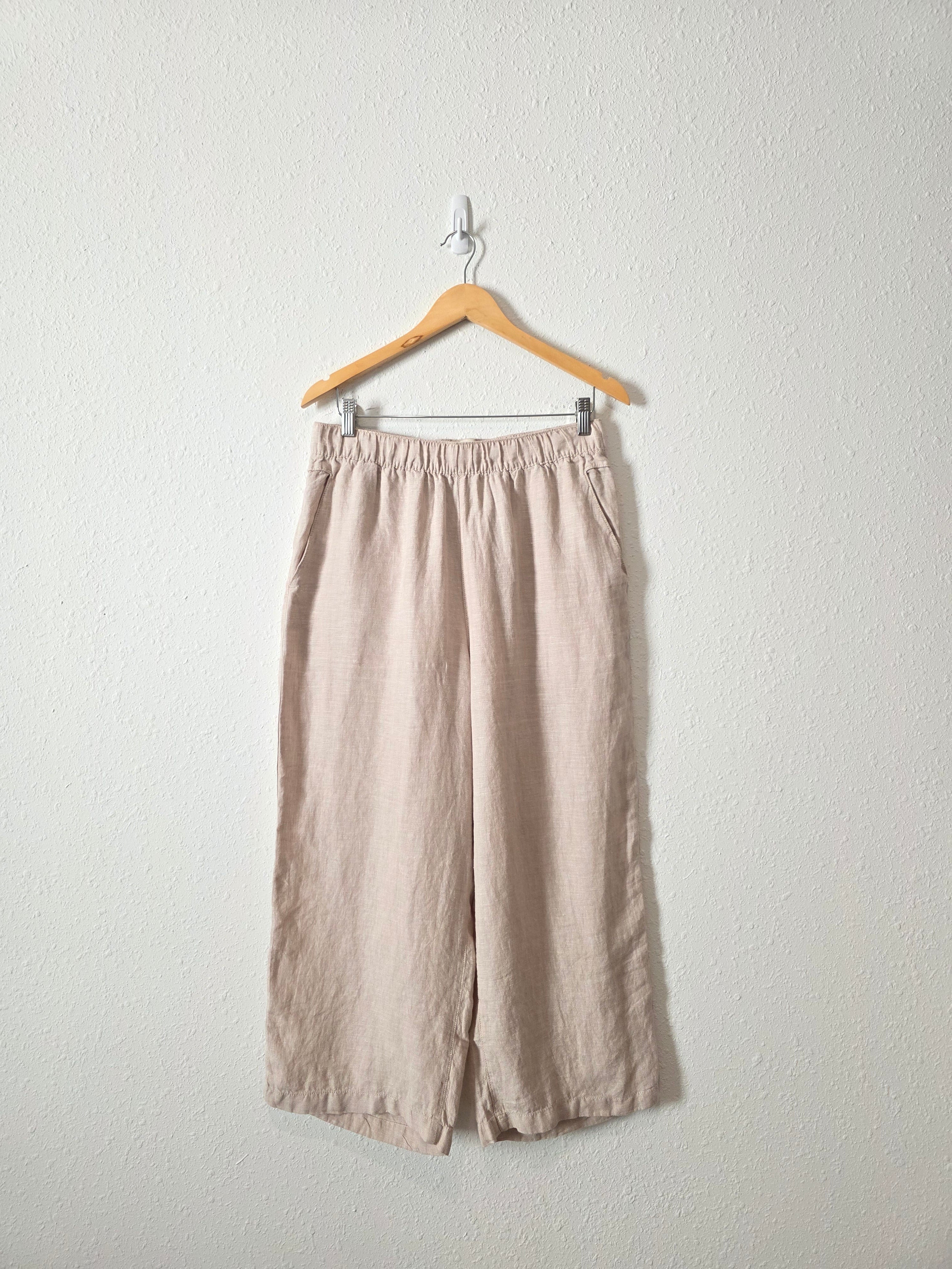 Linen Wide Leg Pants (L)