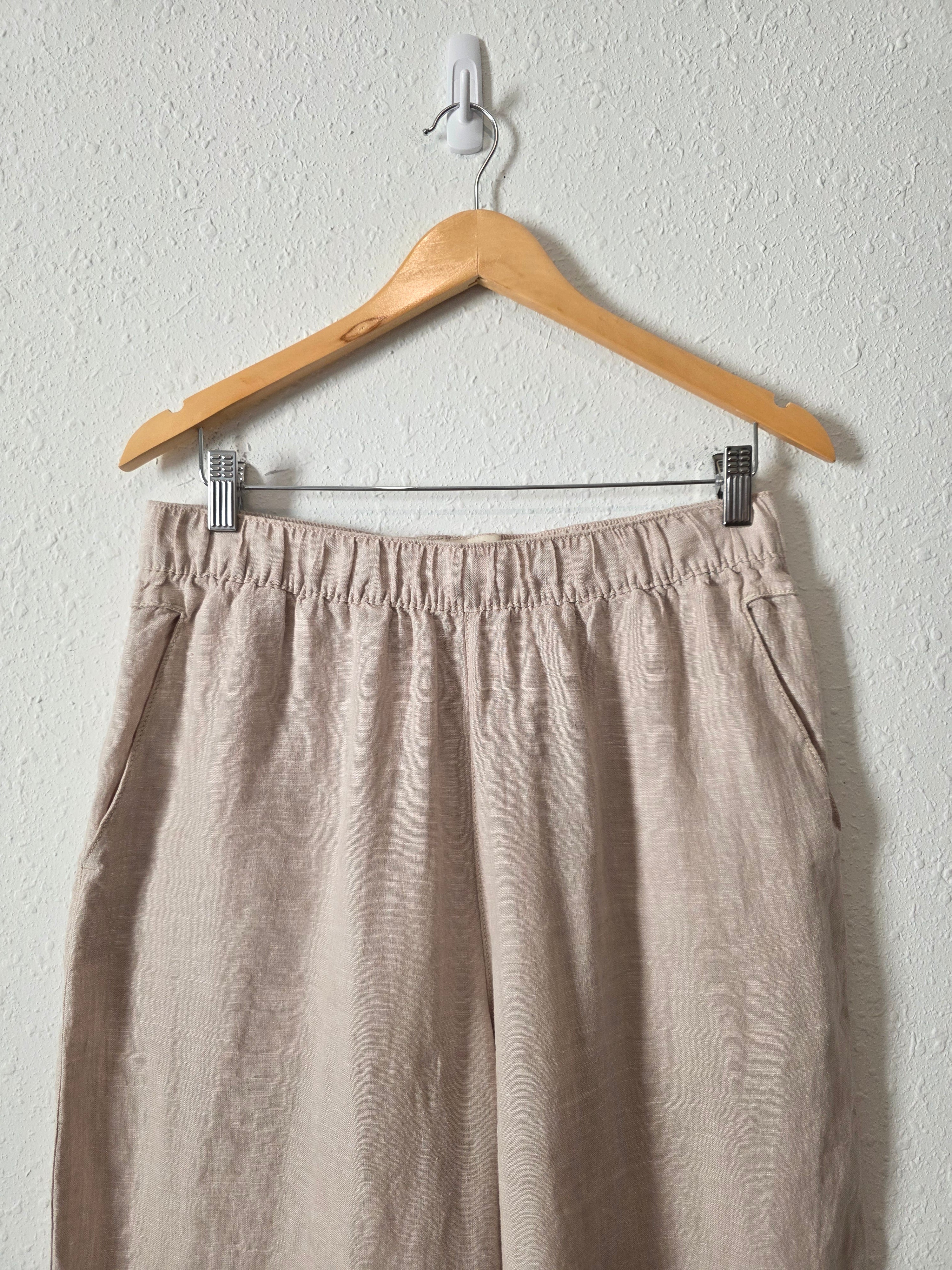 Linen Wide Leg Pants (L)