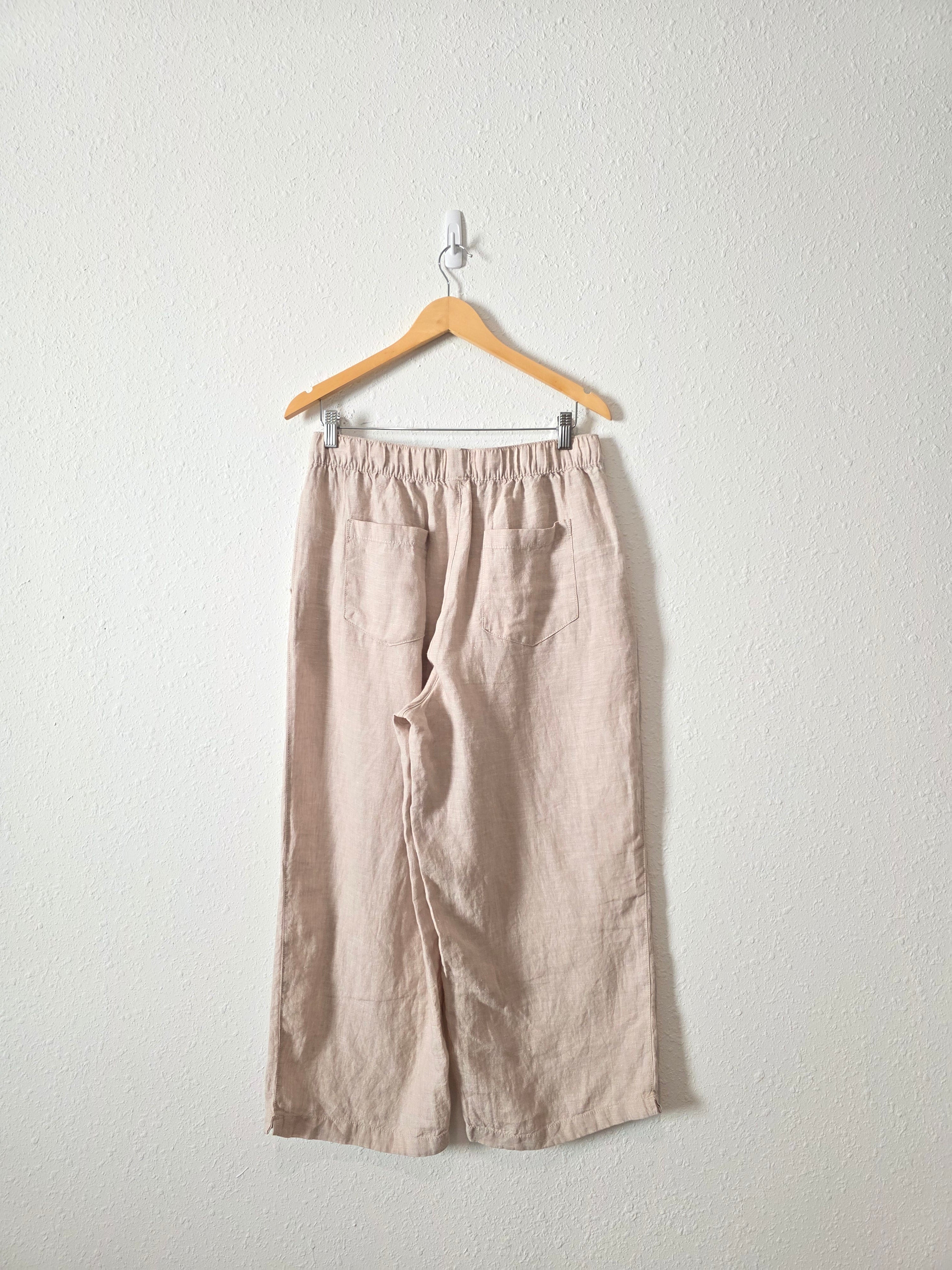 Linen Wide Leg Pants (L)