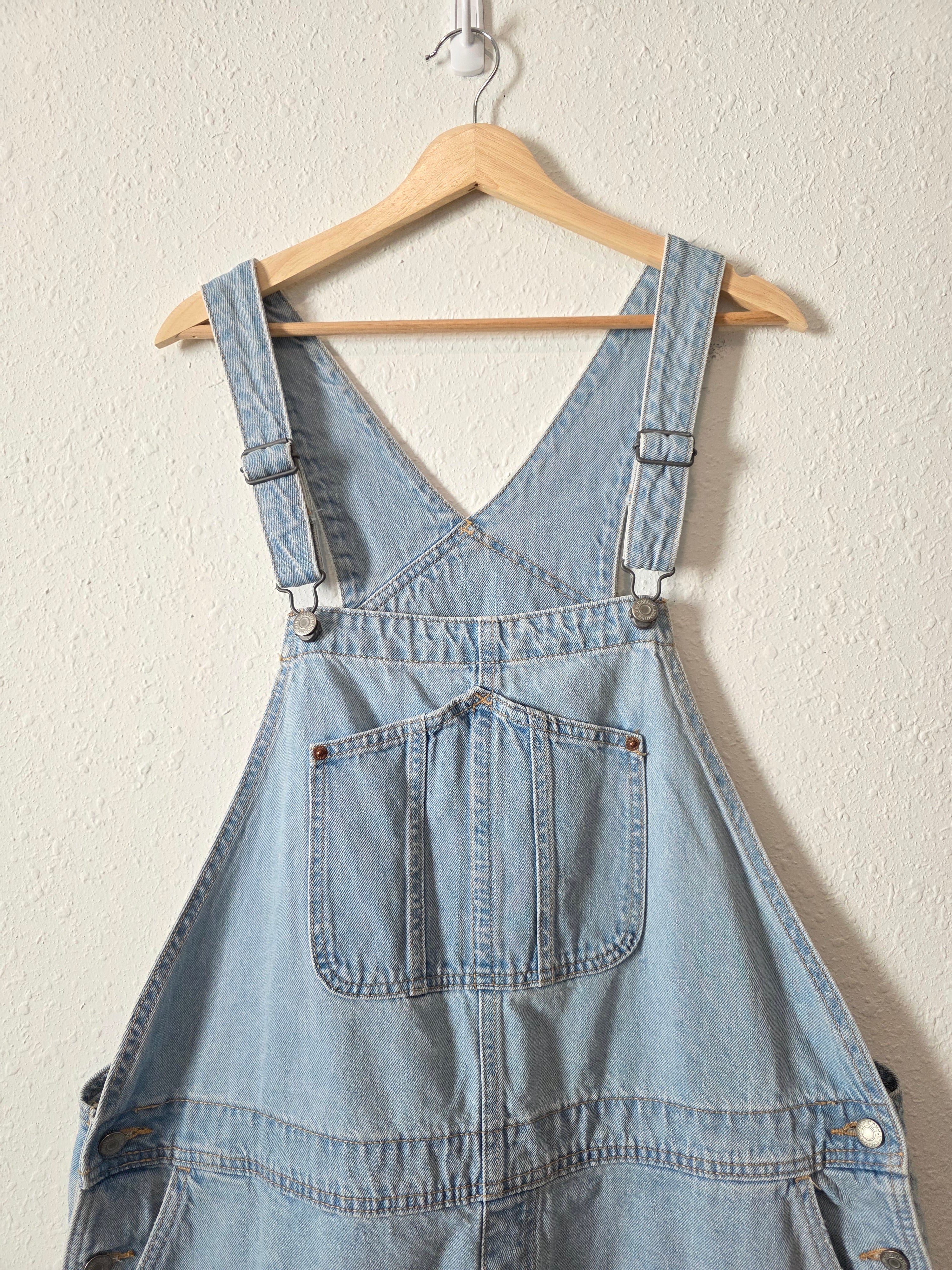 Light Wash Denim Shortalls (XXL)