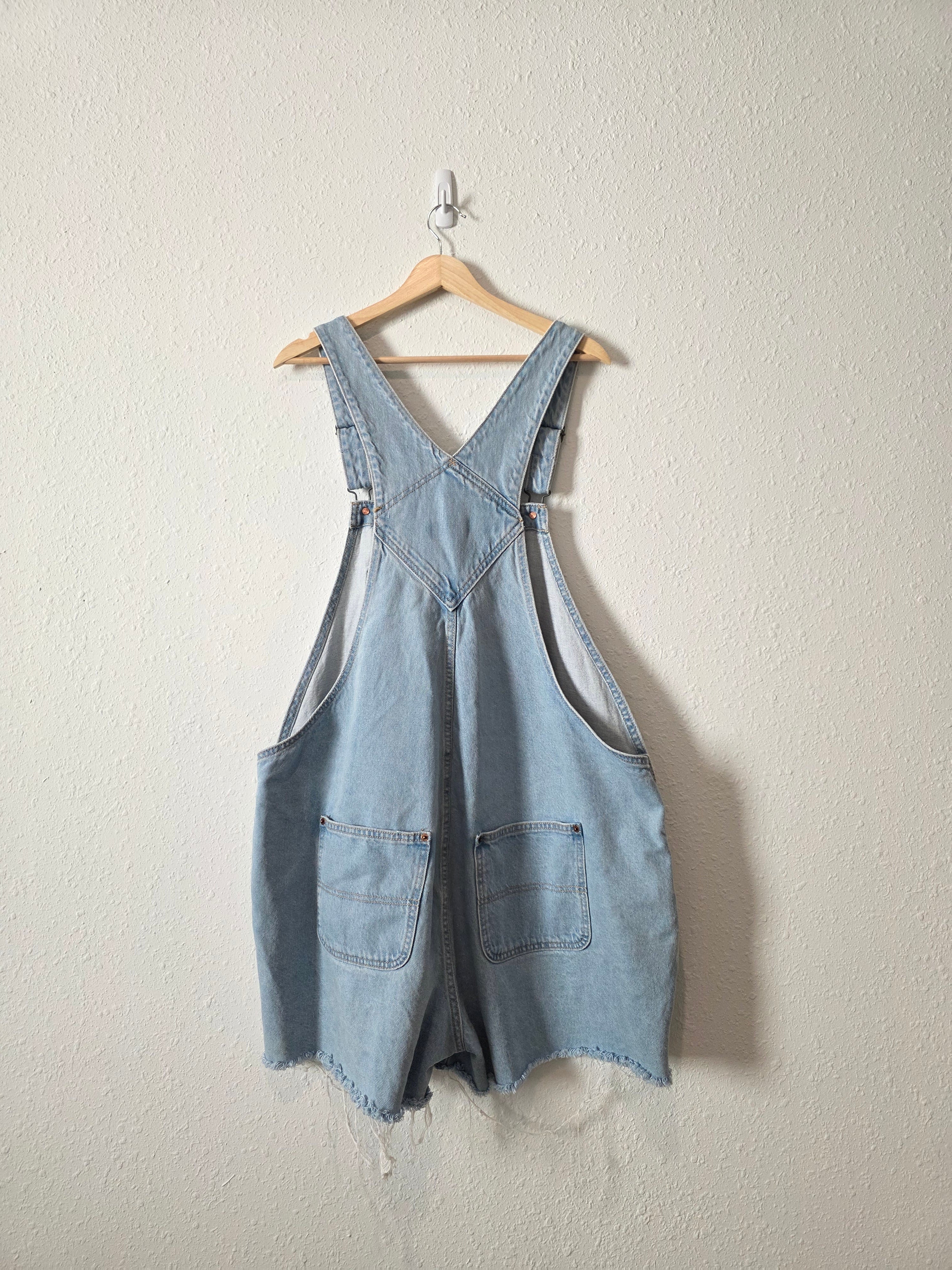 Light Wash Denim Shortalls (XXL)