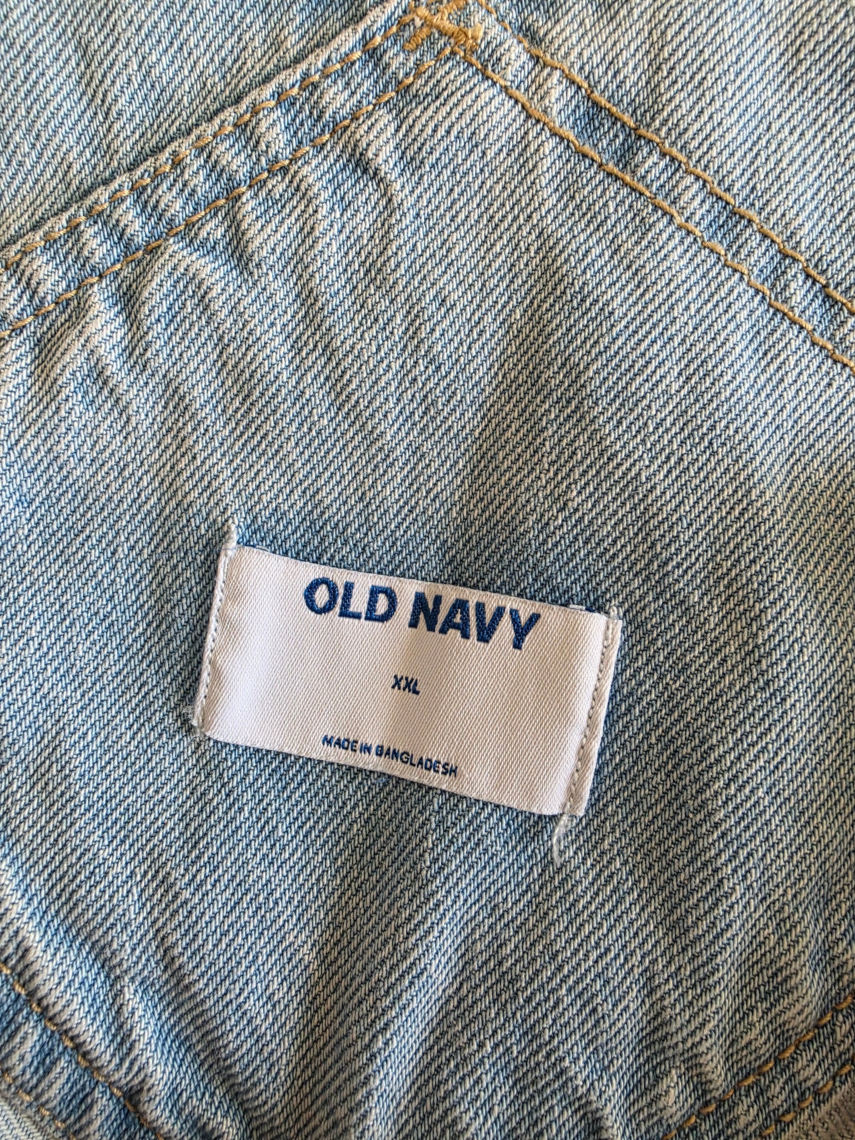 Light Wash Denim Shortalls (XXL)
