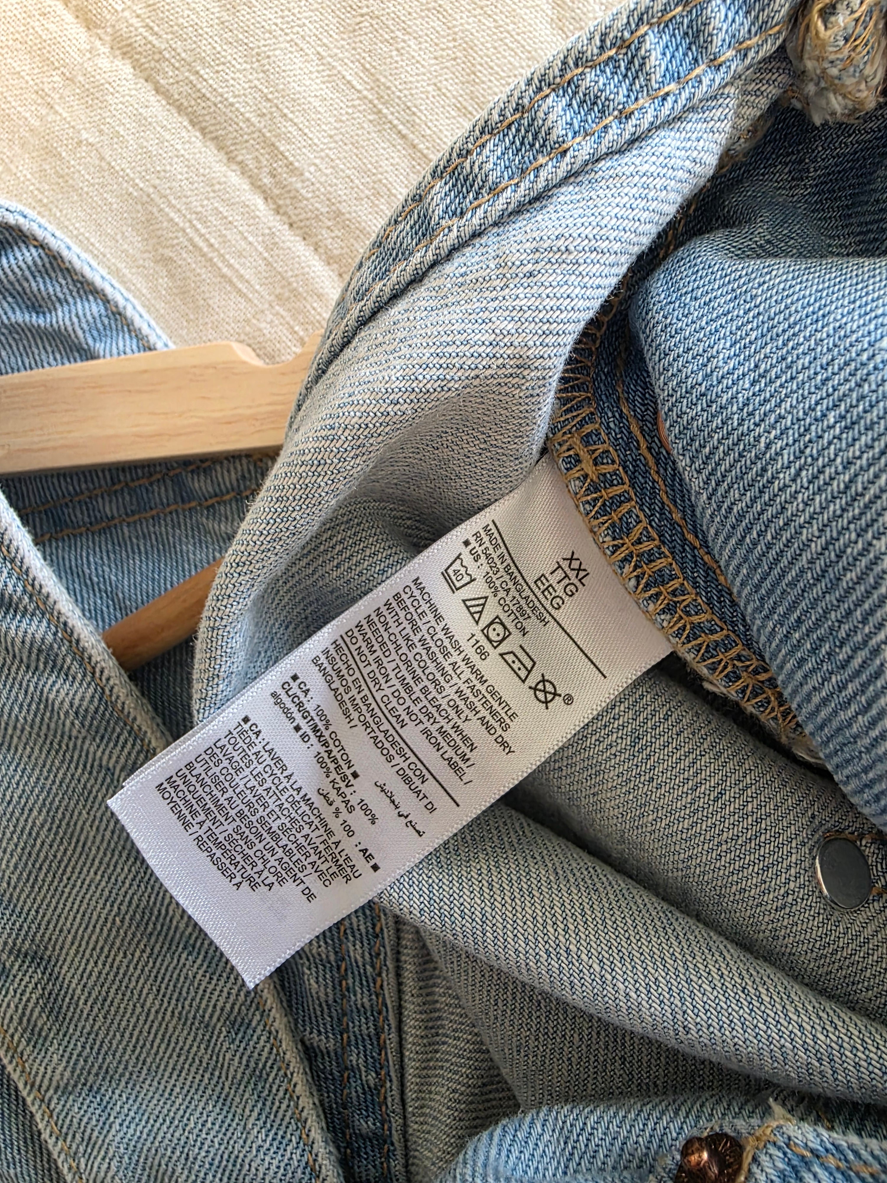 Light Wash Denim Shortalls (XXL)