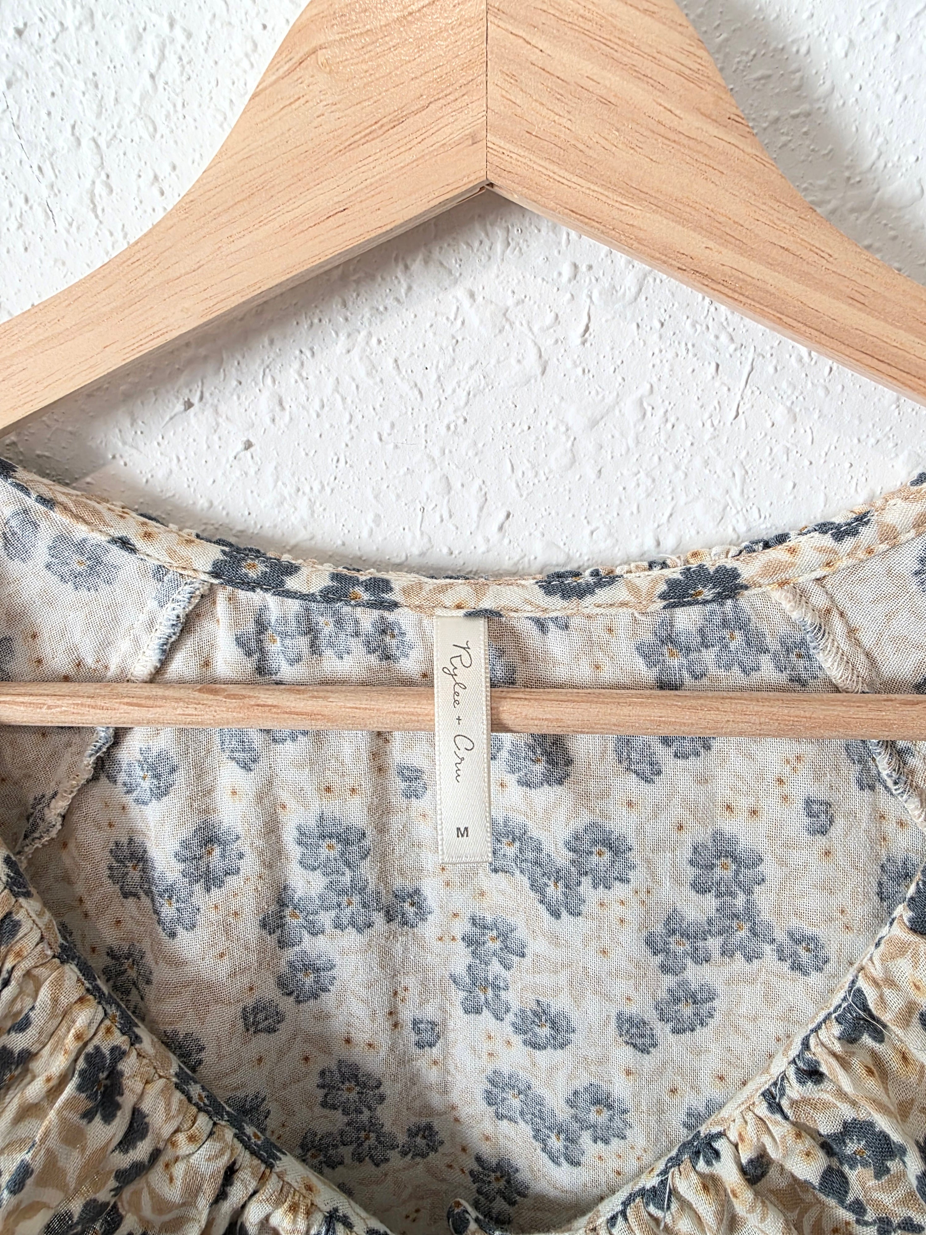 Rylee + Cru Floral Cotton Dress (M)