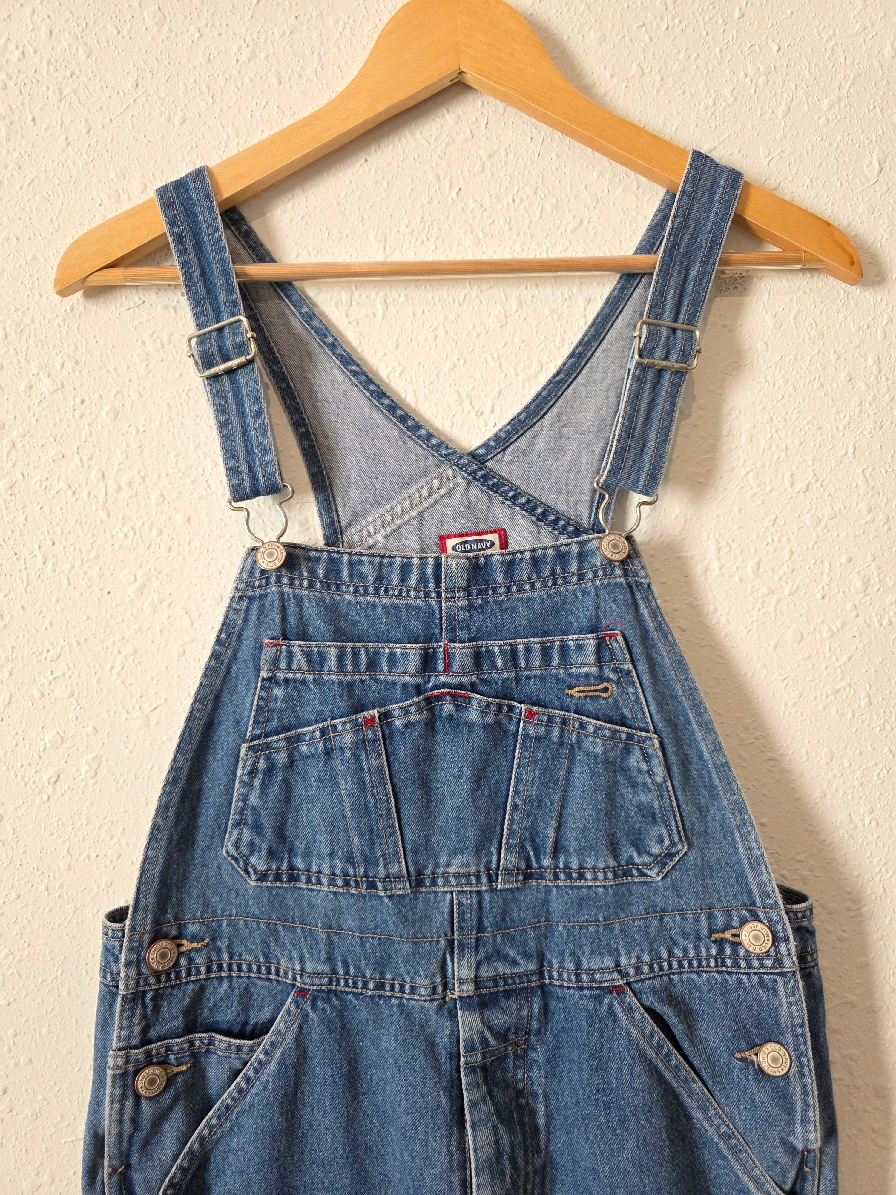 Vintage Straight Denim Overalls (XS)