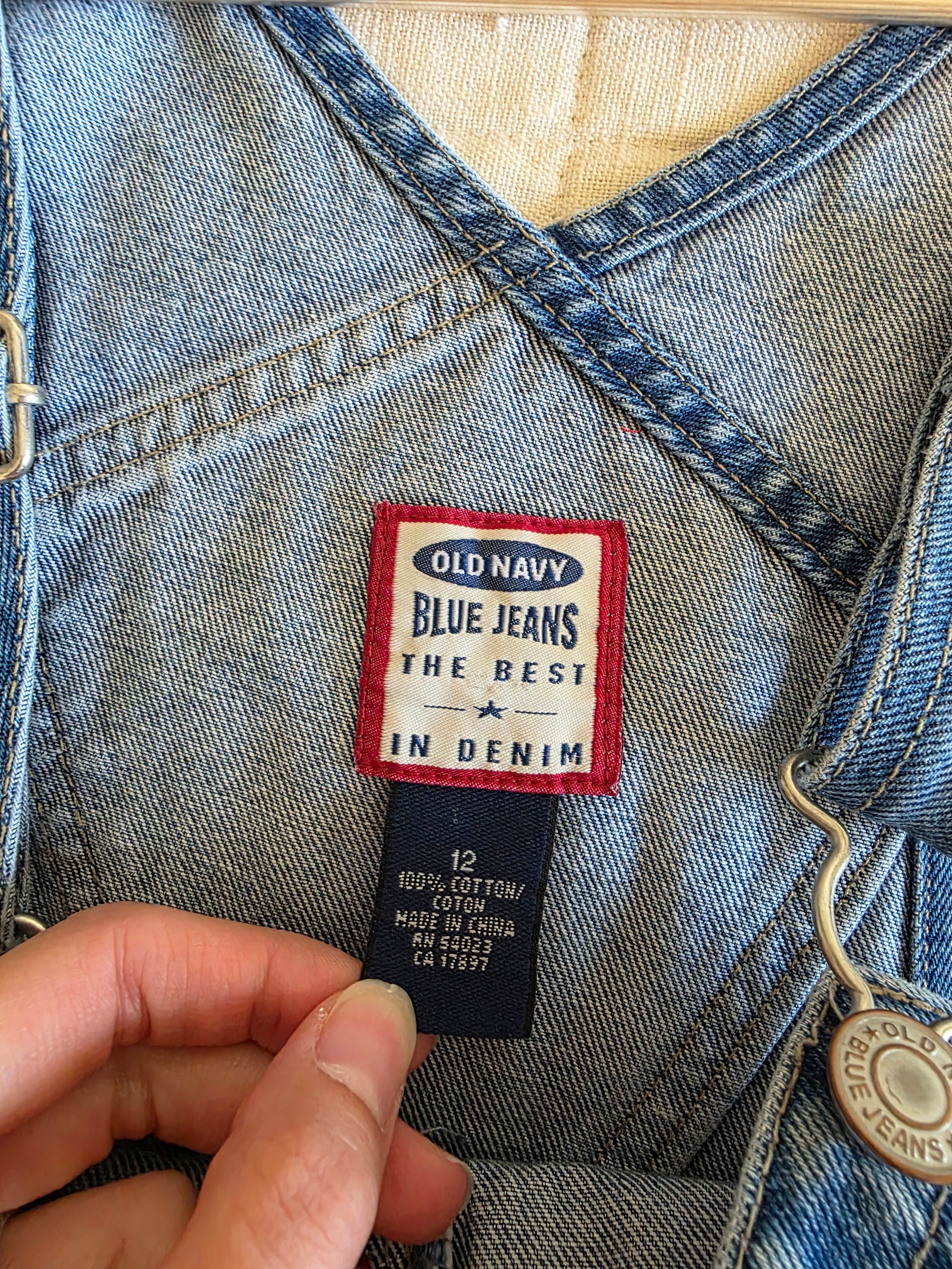 Vintage Straight Denim Overalls (XS)