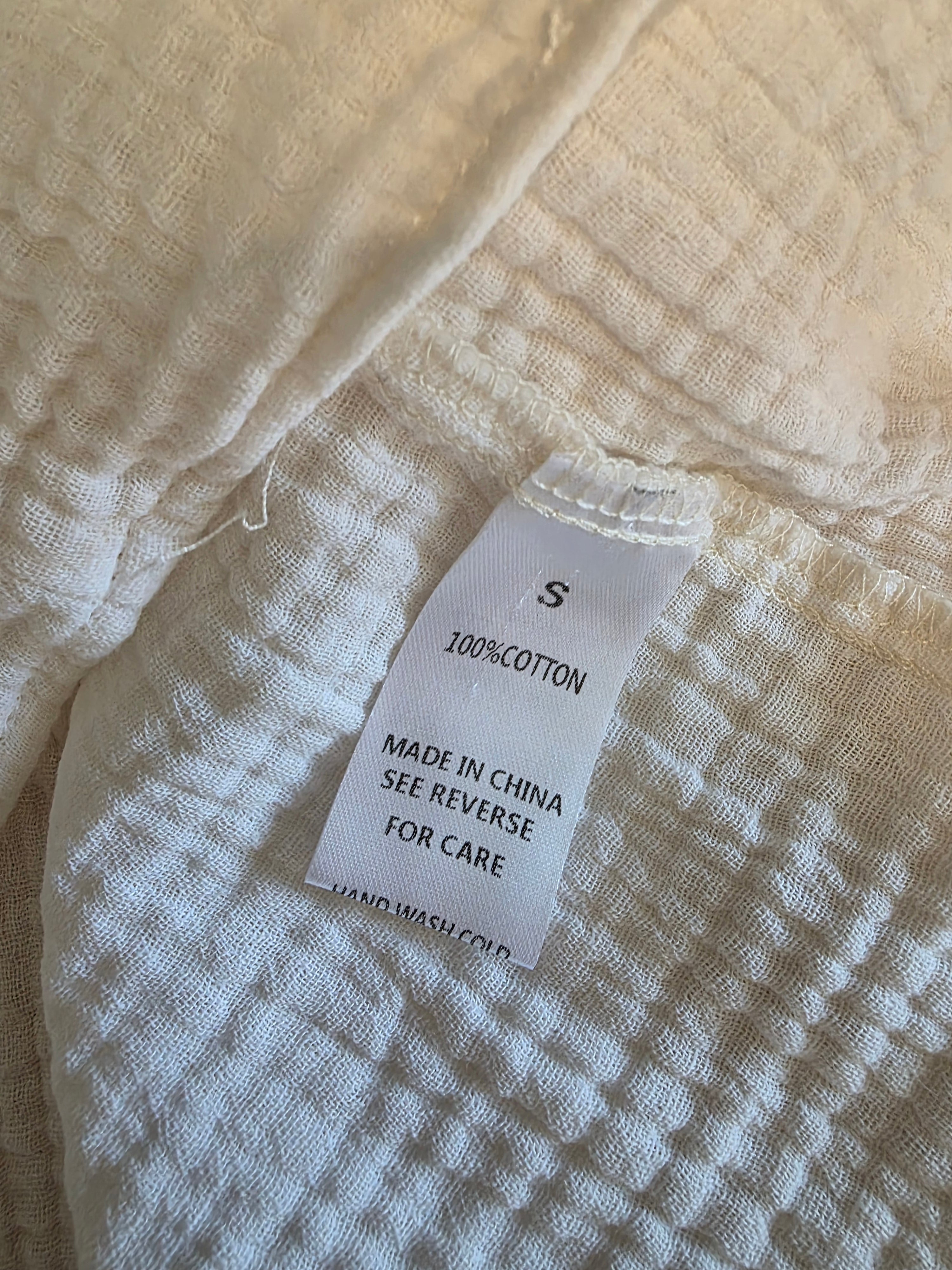 Cream Cotton Gauze Top (S)