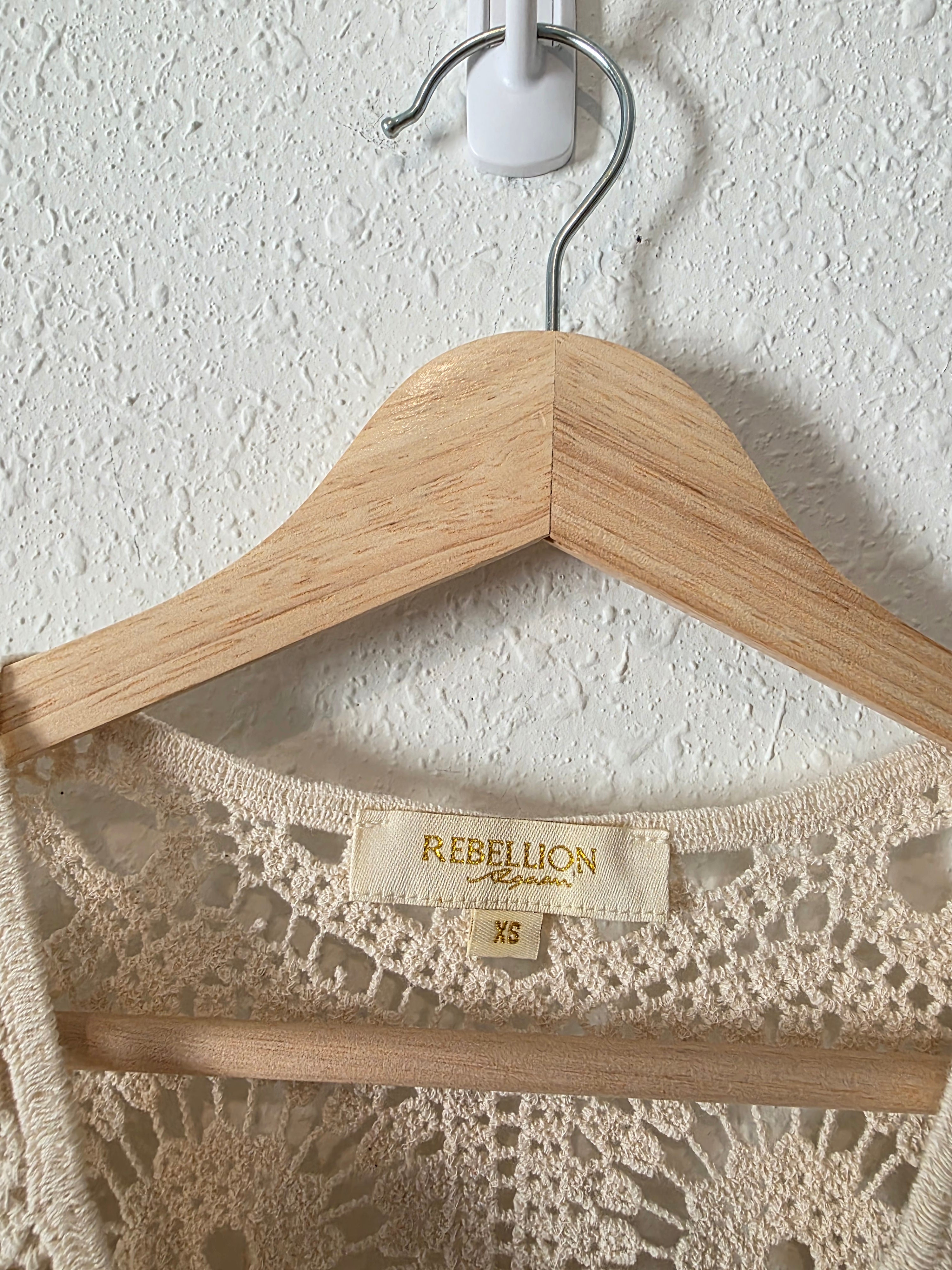 Crochet Knit Cotton Top (XS)