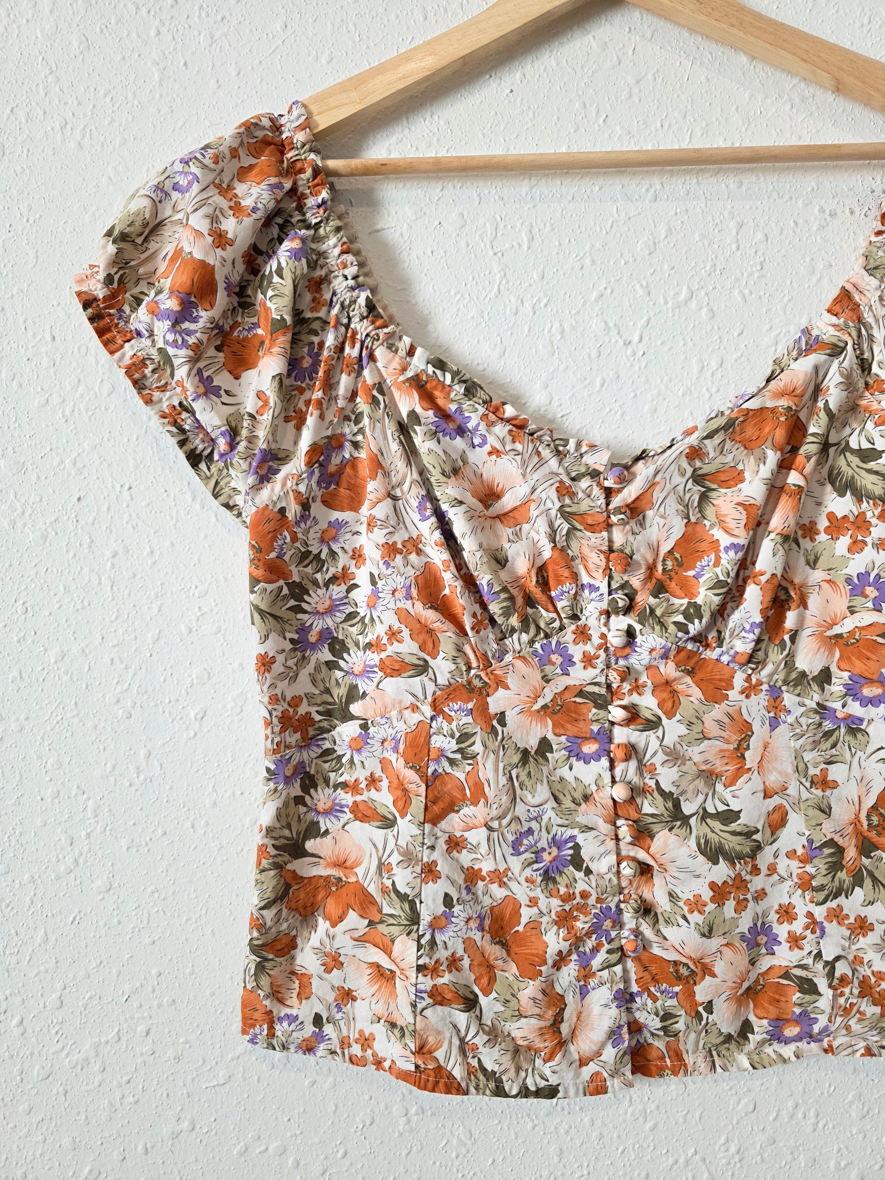 Heartloom Floral Cotton Blouse (L)