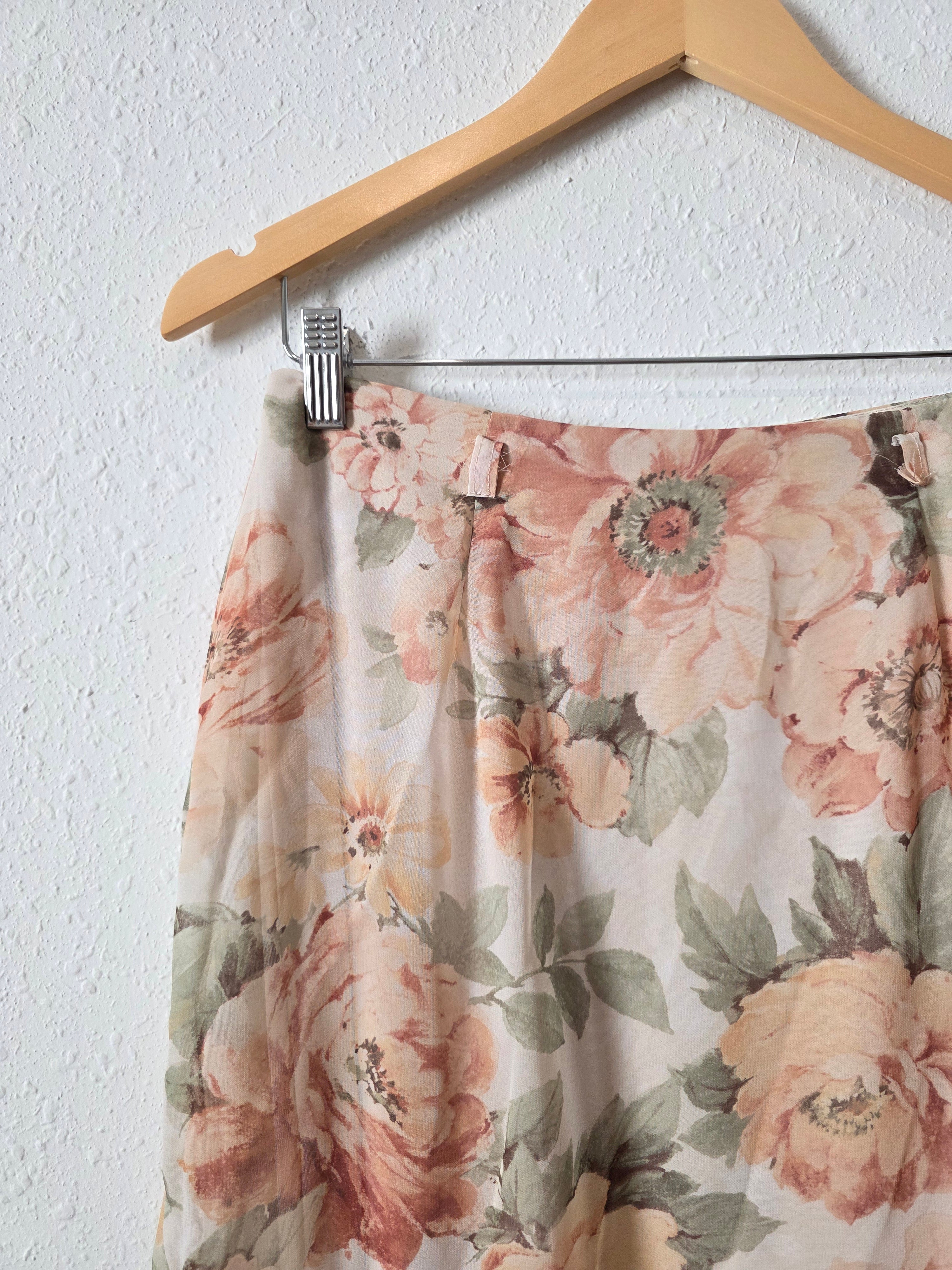 Vintage Floral Maxi Skirt (28/29)