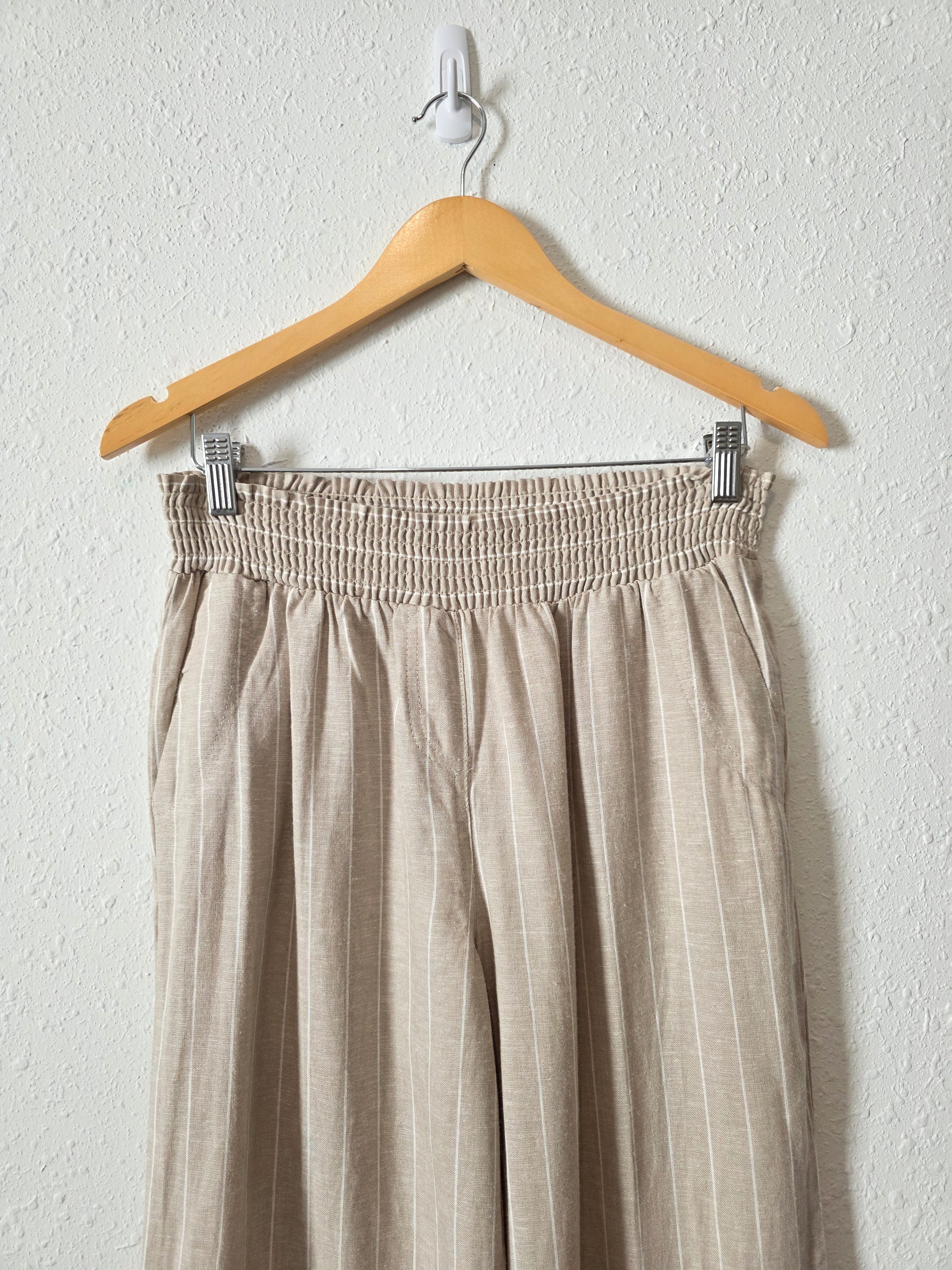 Striped Linen Blend Pants (M)