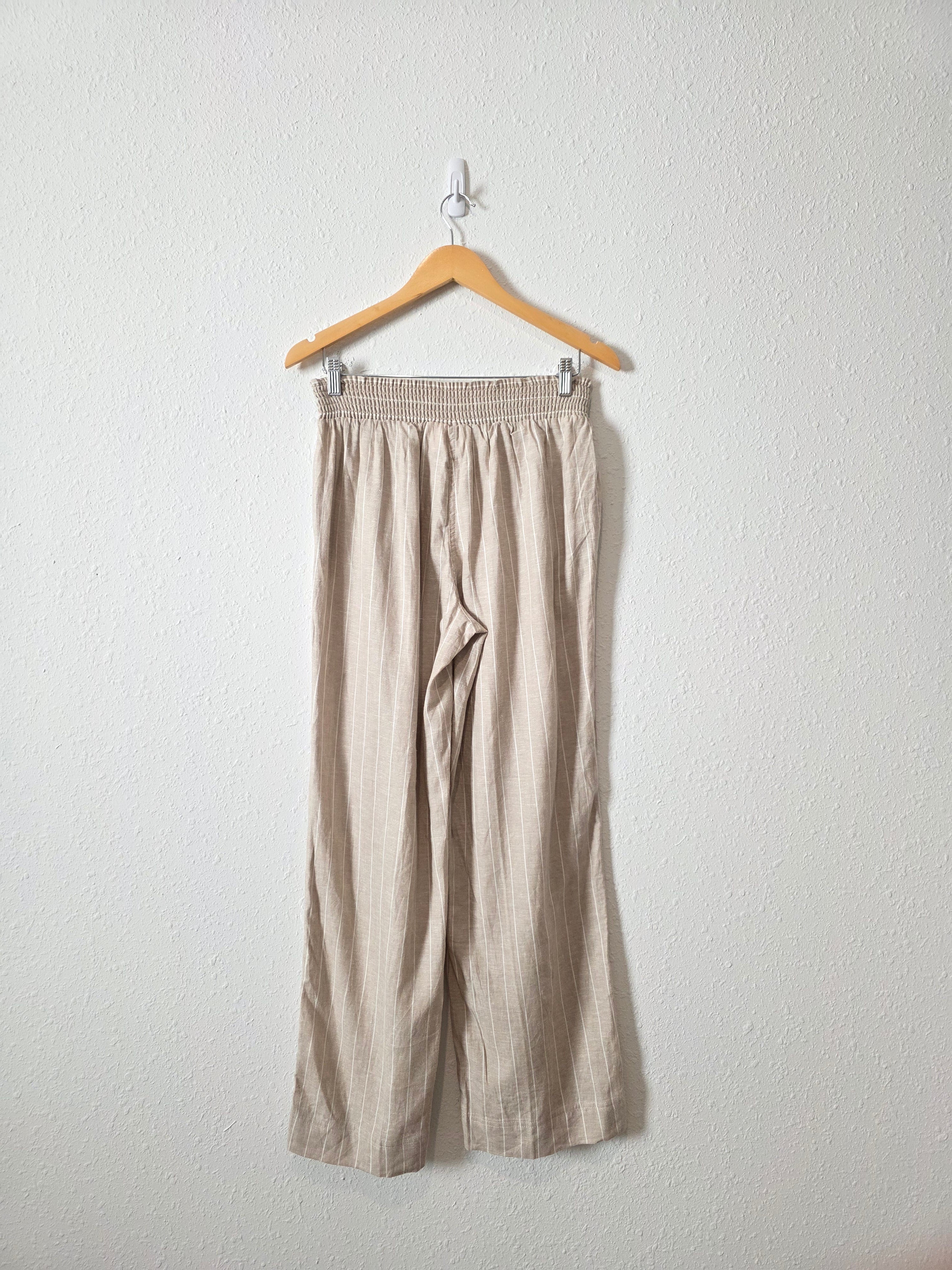 Striped Linen Blend Pants (M)