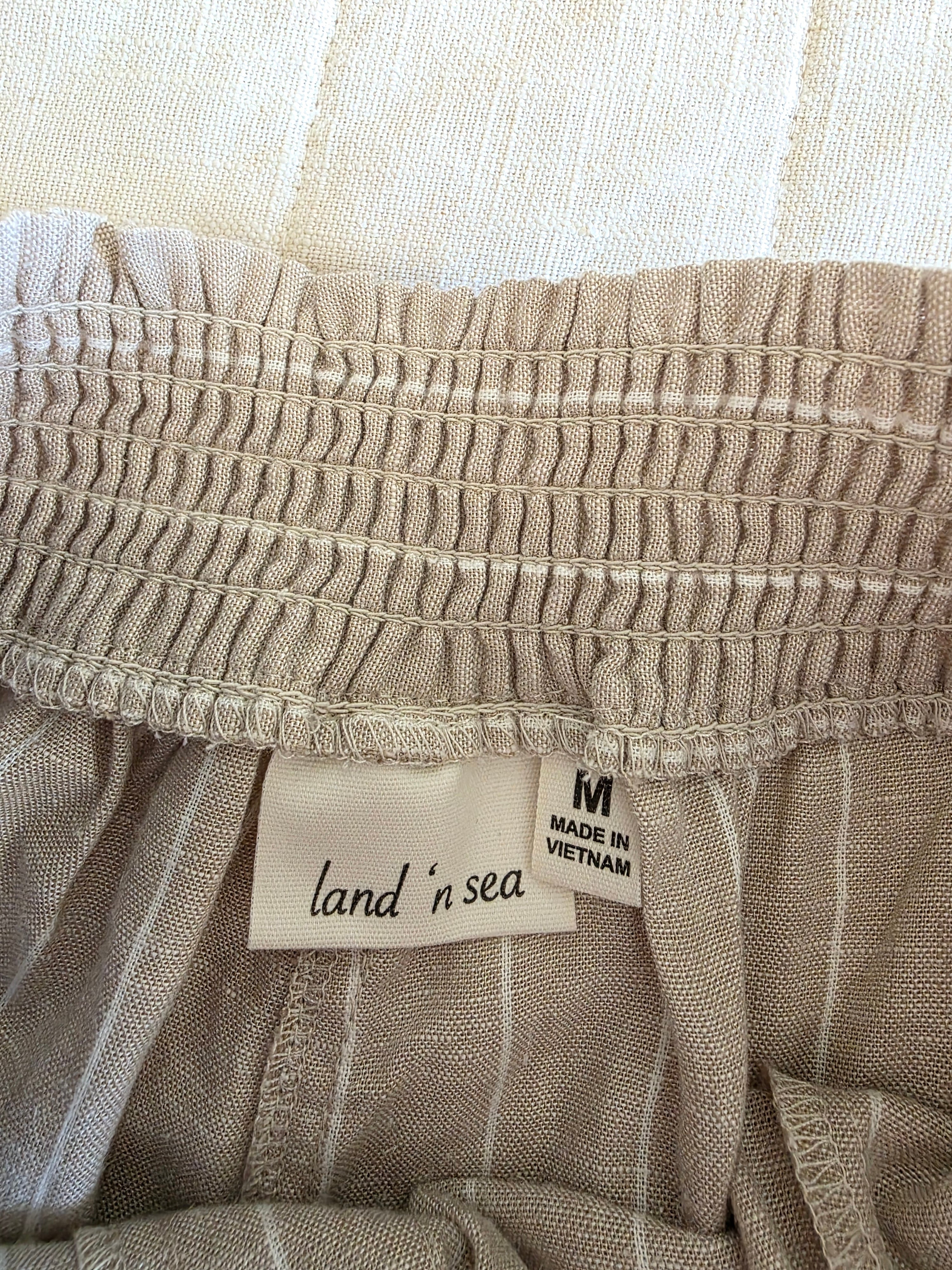Striped Linen Blend Pants (M)