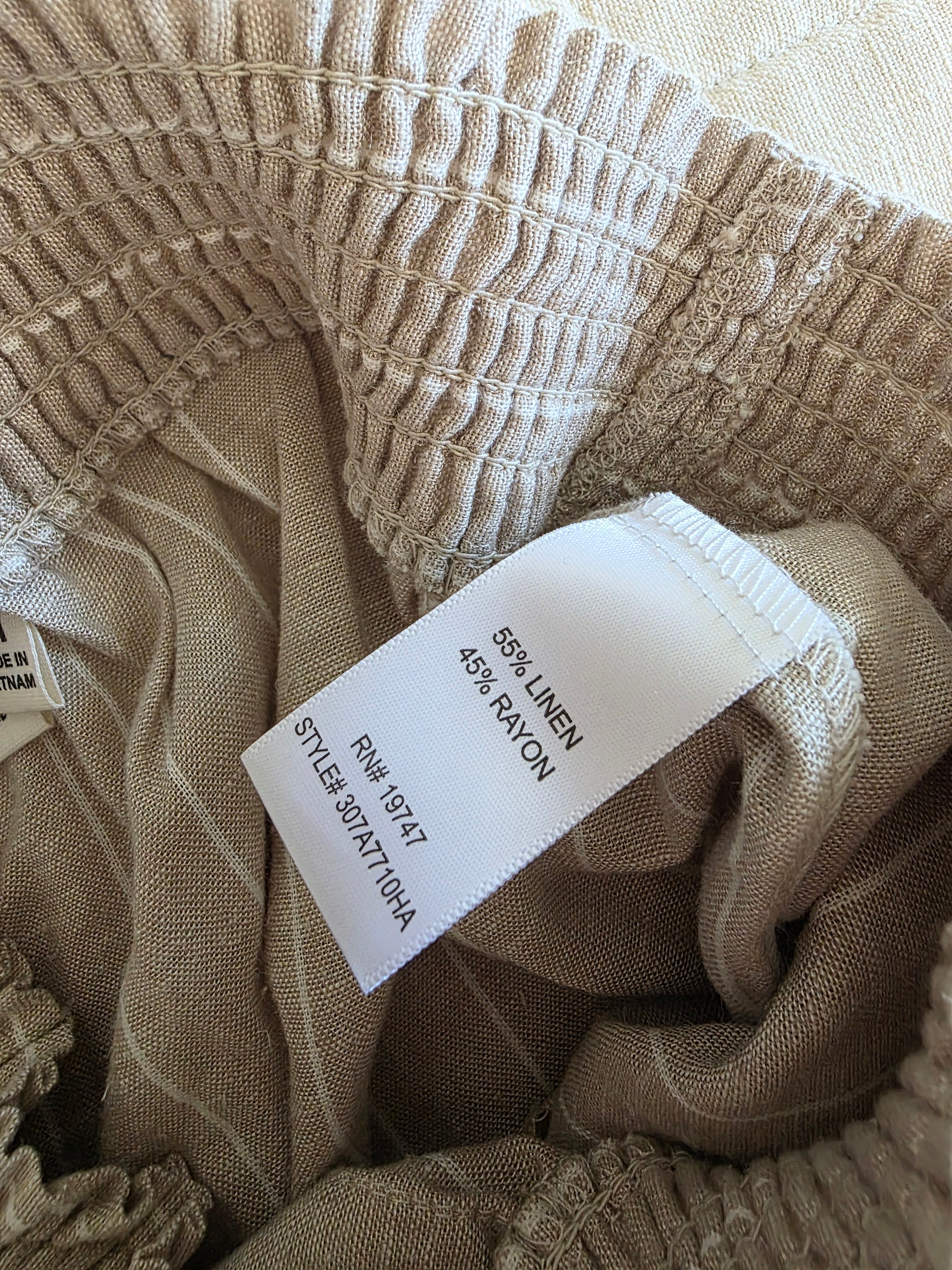 Striped Linen Blend Pants (M)