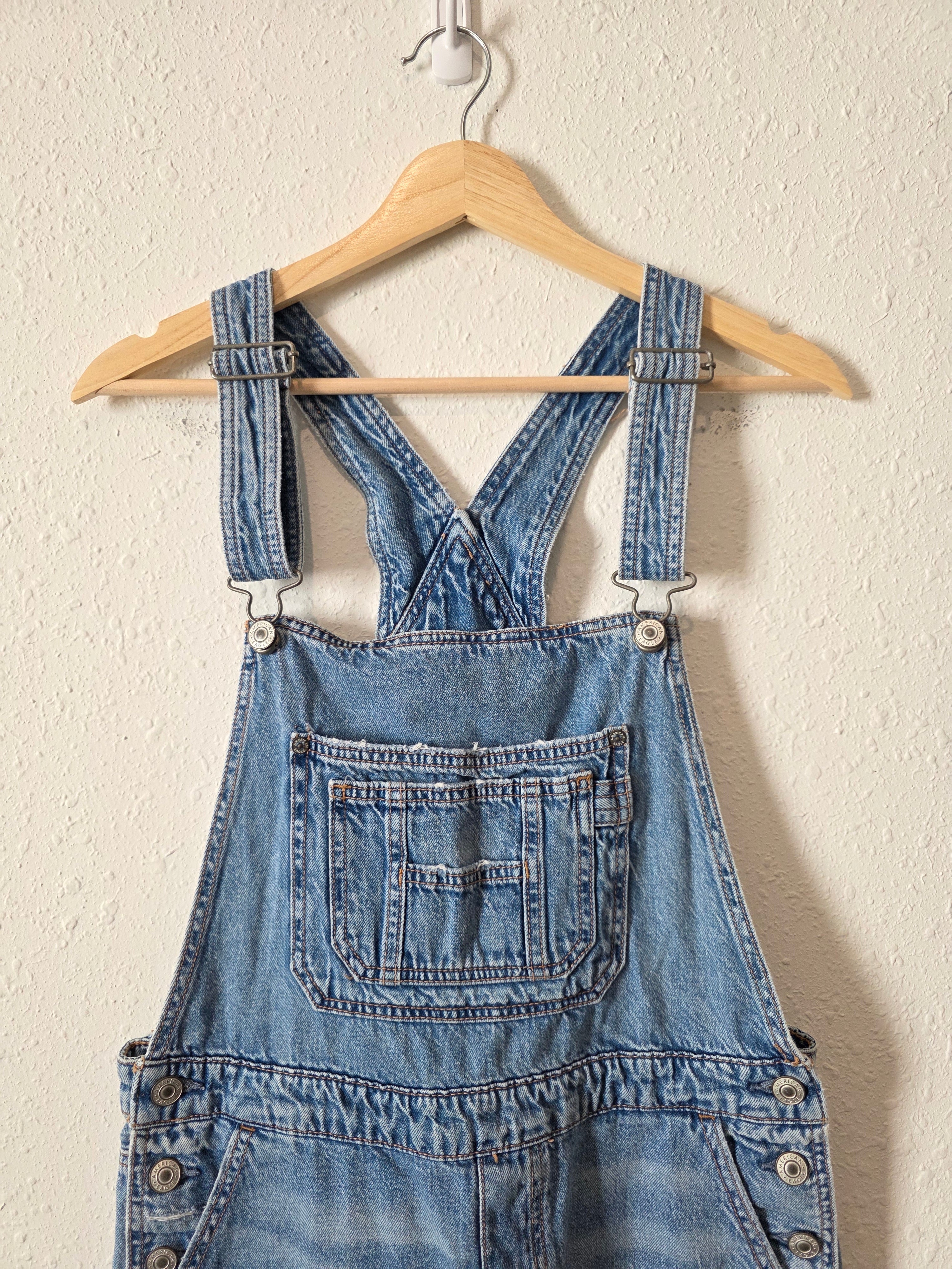 Relaxed Denim Shortalls (XS)