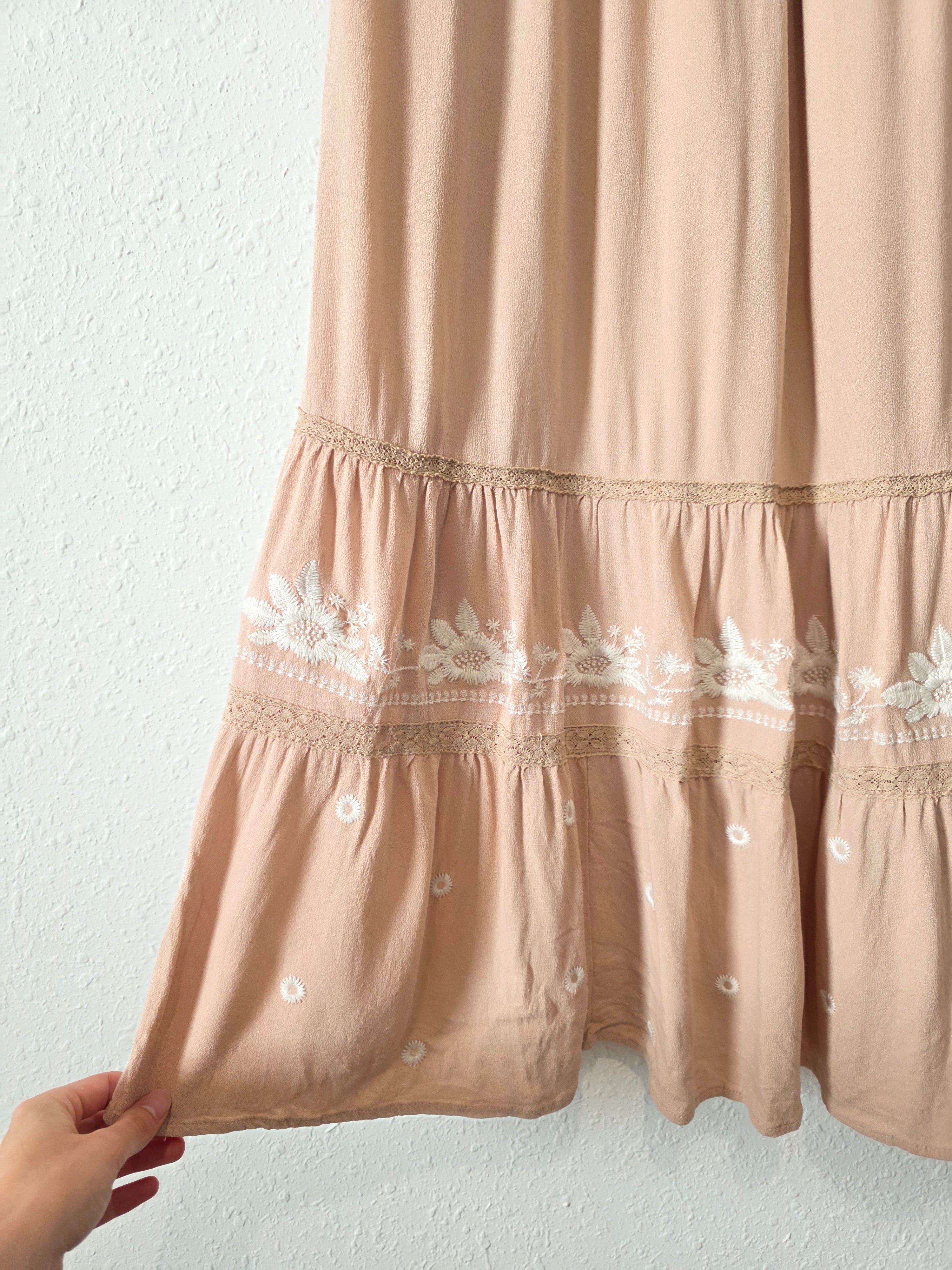 In Loom Embroidered Maxi Skirt (M)