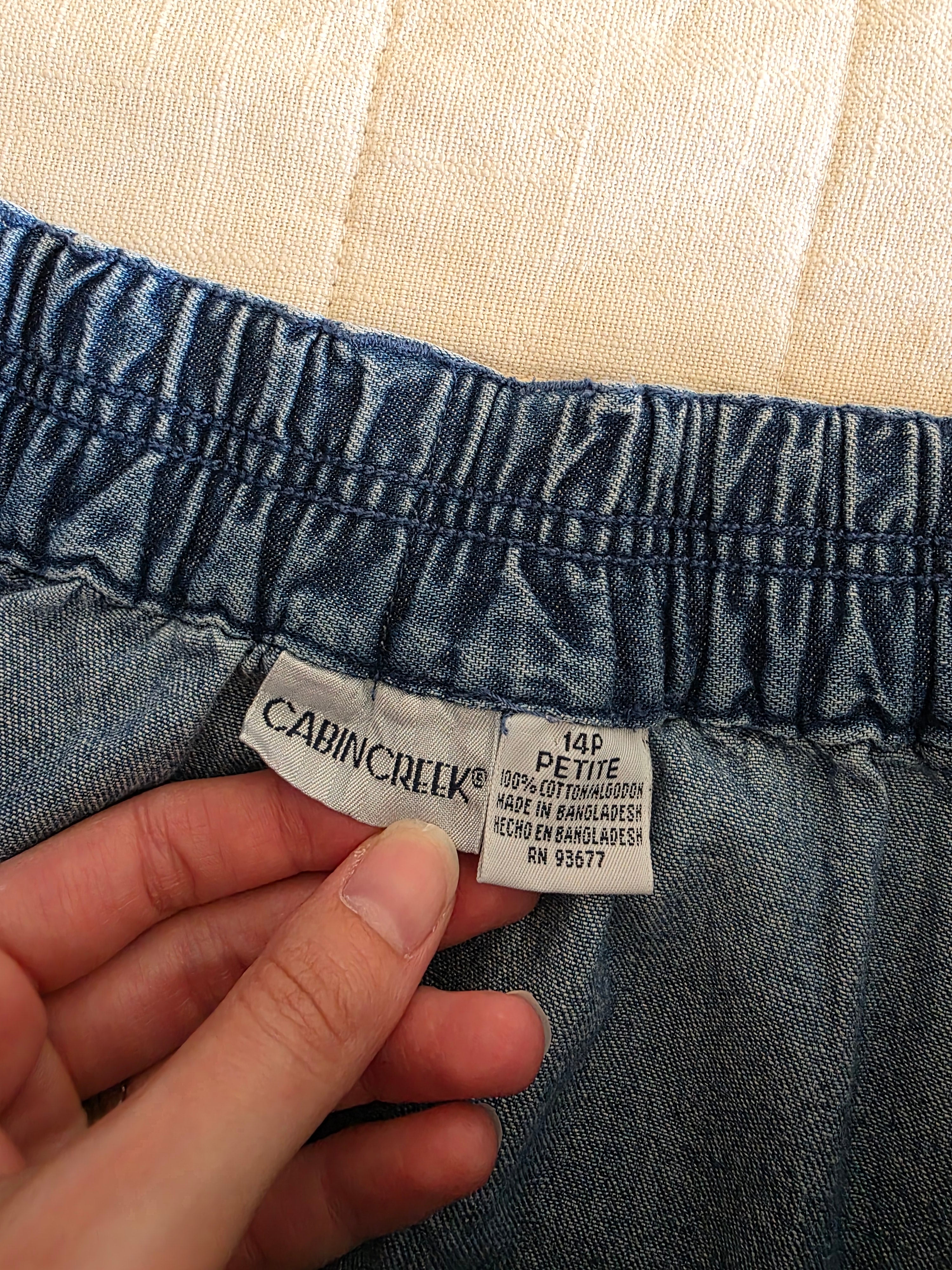 Vintage Denim Midi Skirt (29/30)