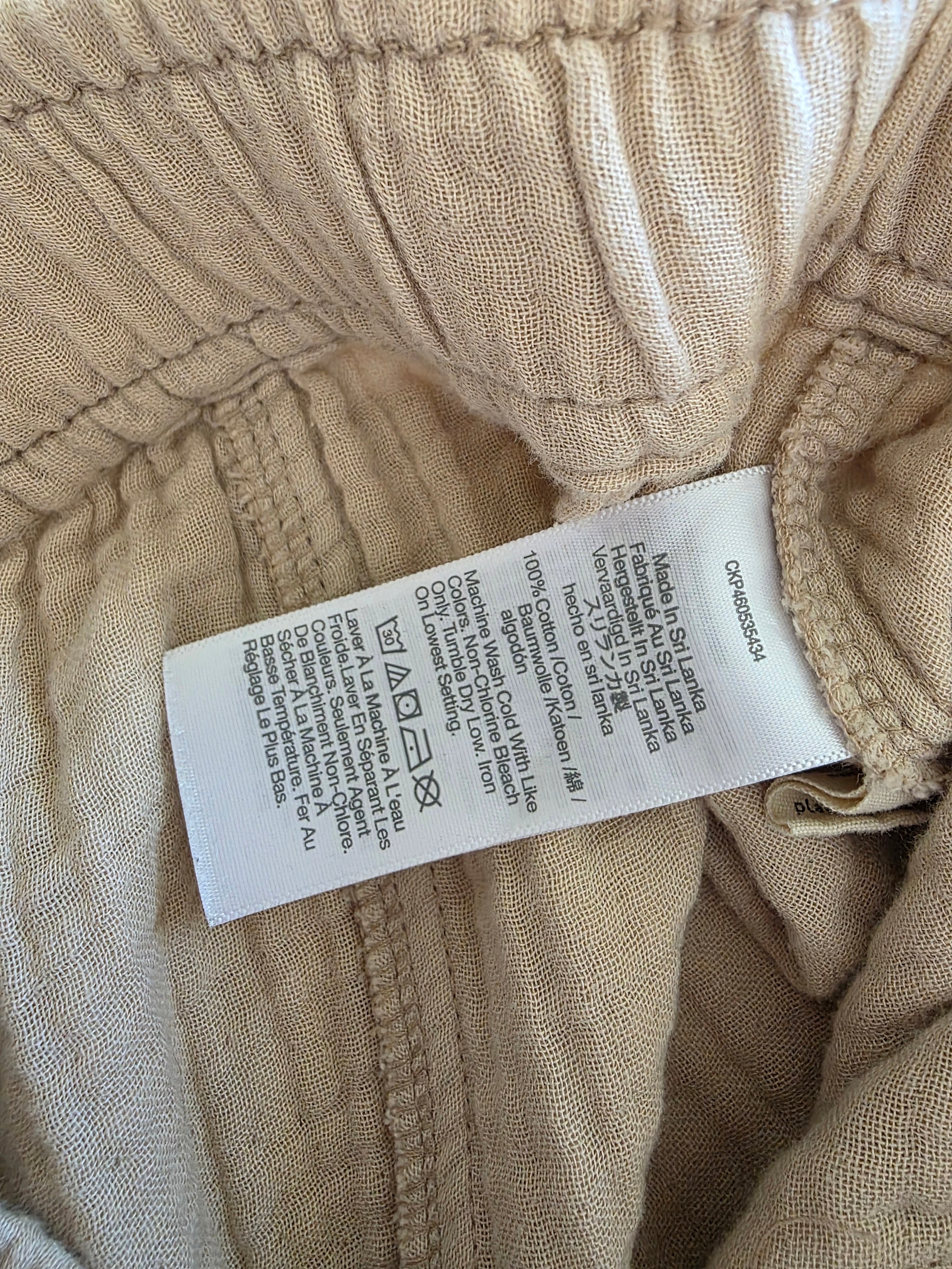 Madewell Neutral Gauze Pants (XS)