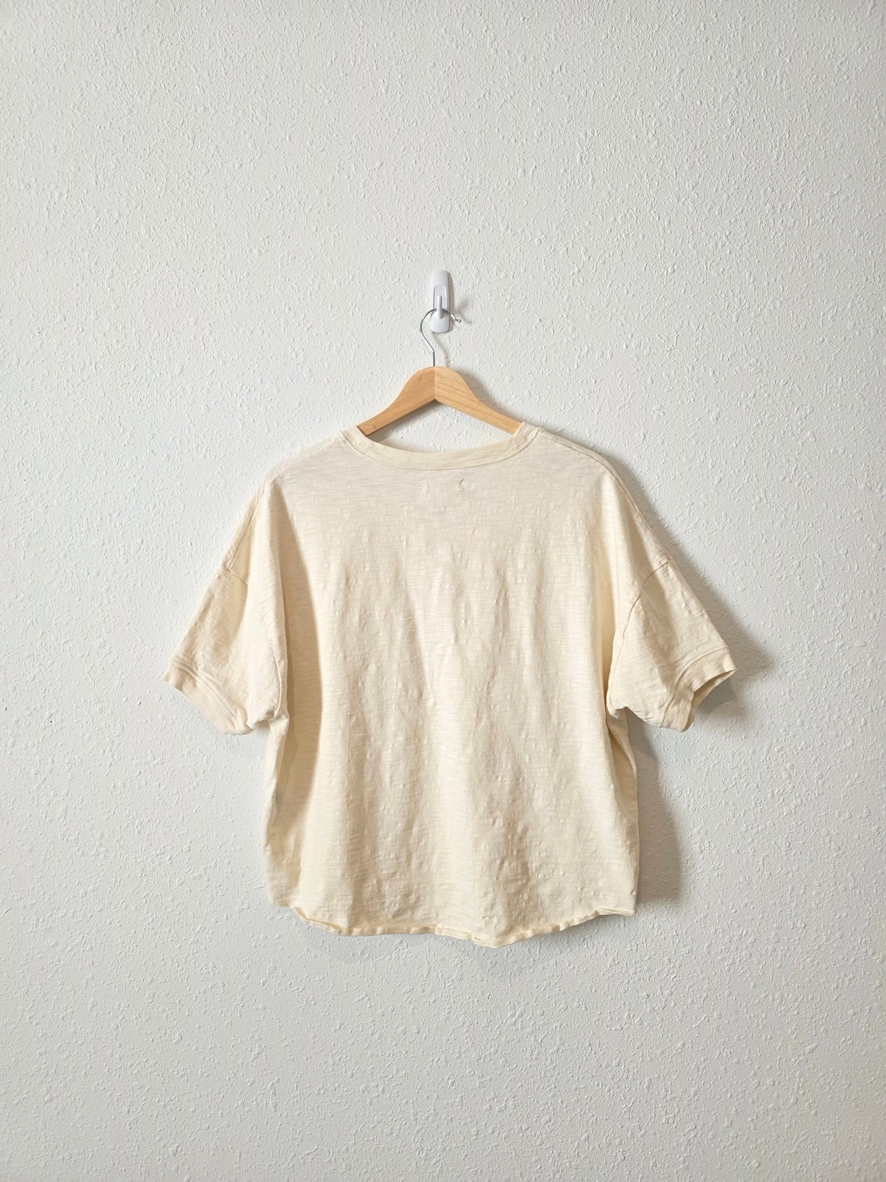Madewell Cream Henley Tee (M)