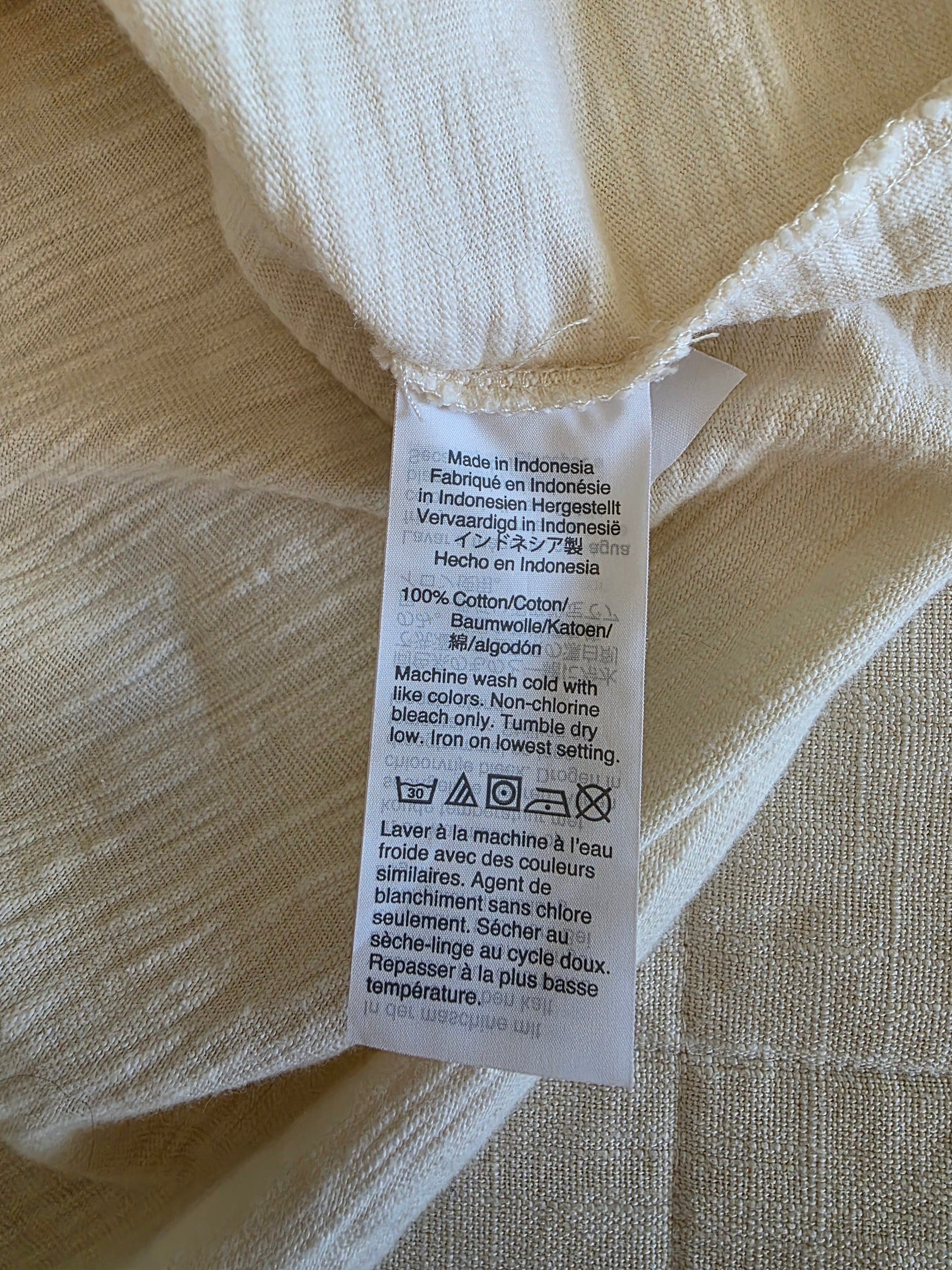 Madewell Cream Henley Tee (M)