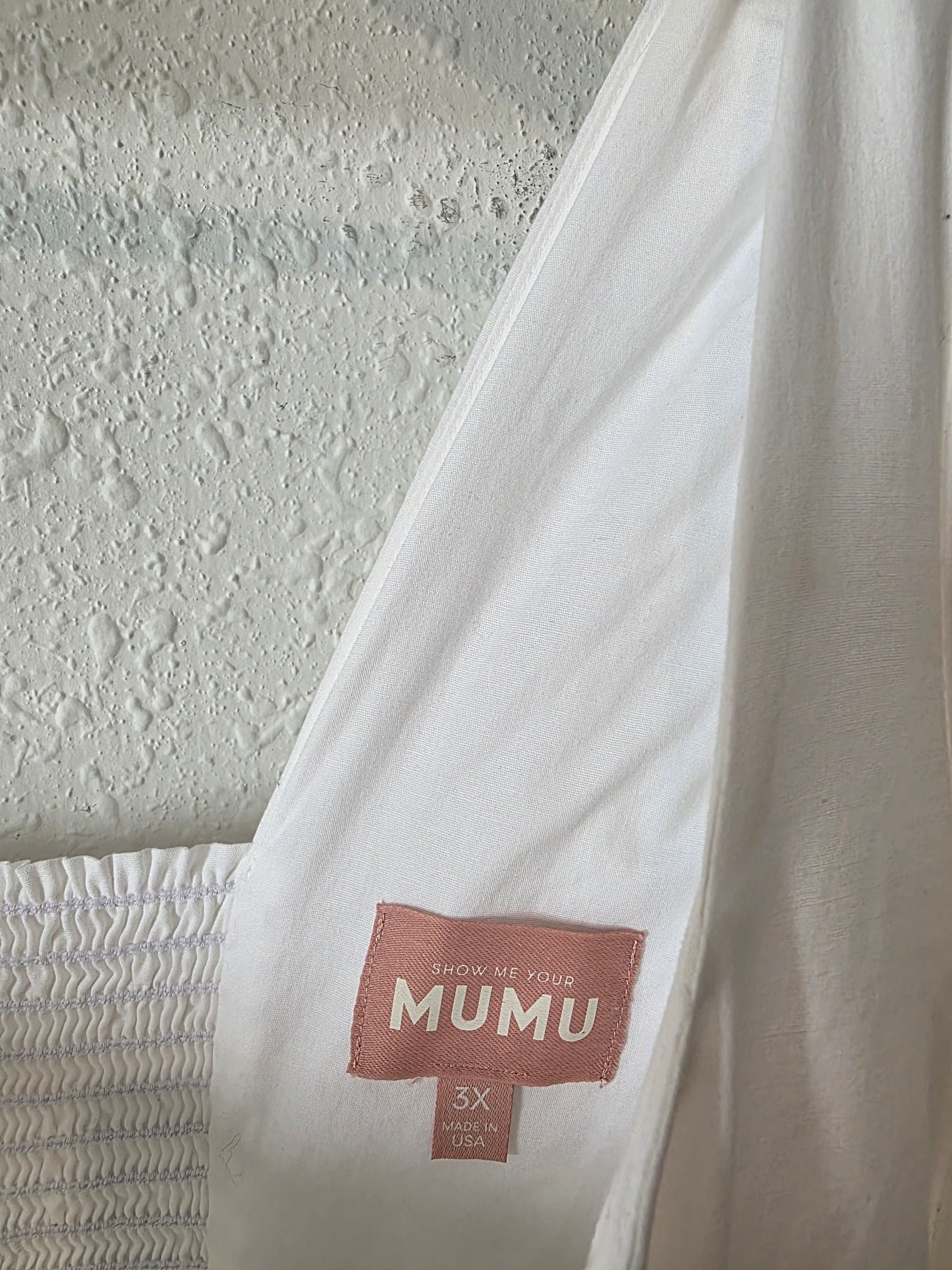SMYM White Puff Sleeve Dress (3X)