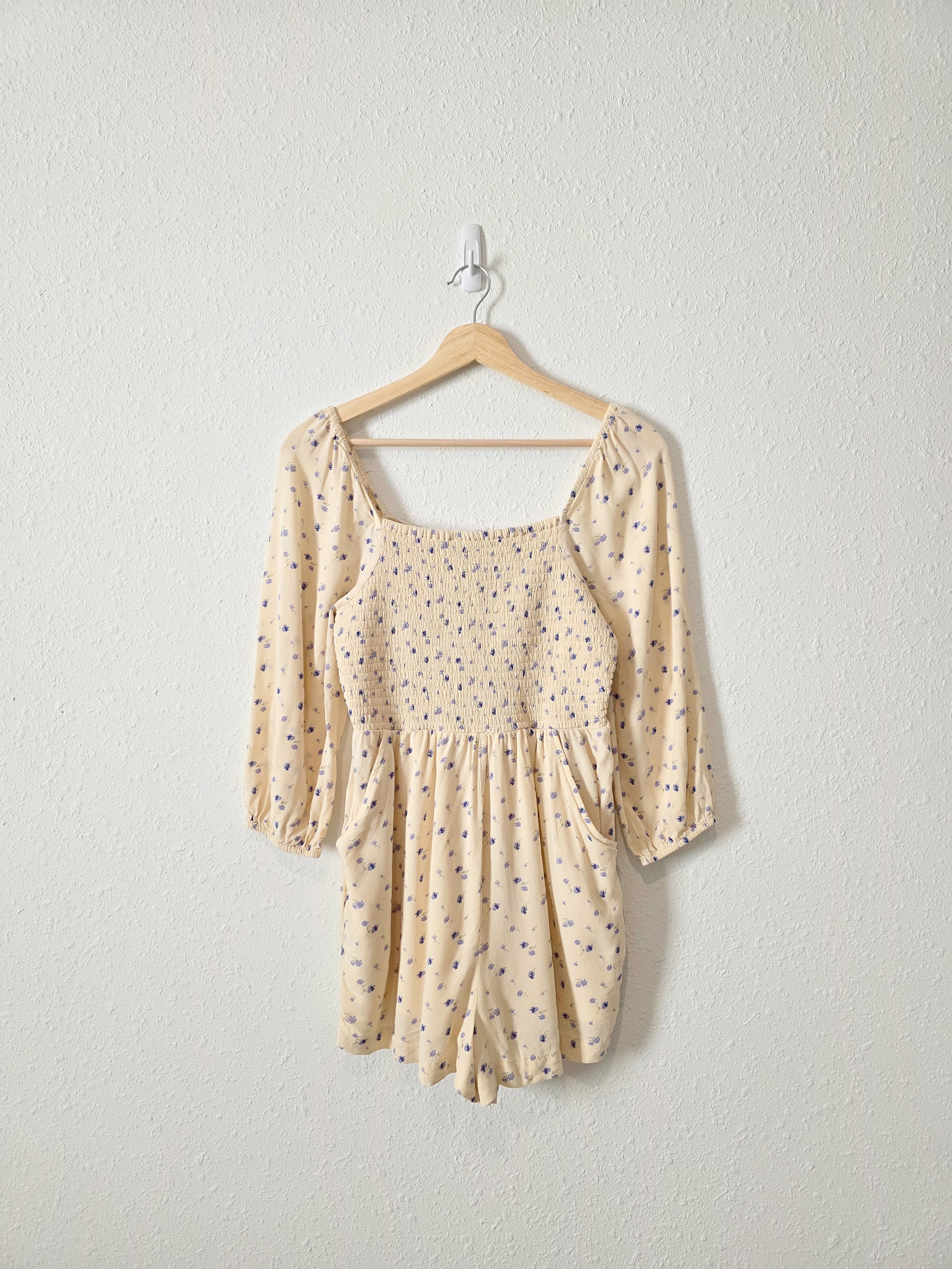 Dainty Floral Smocked Romper (S)