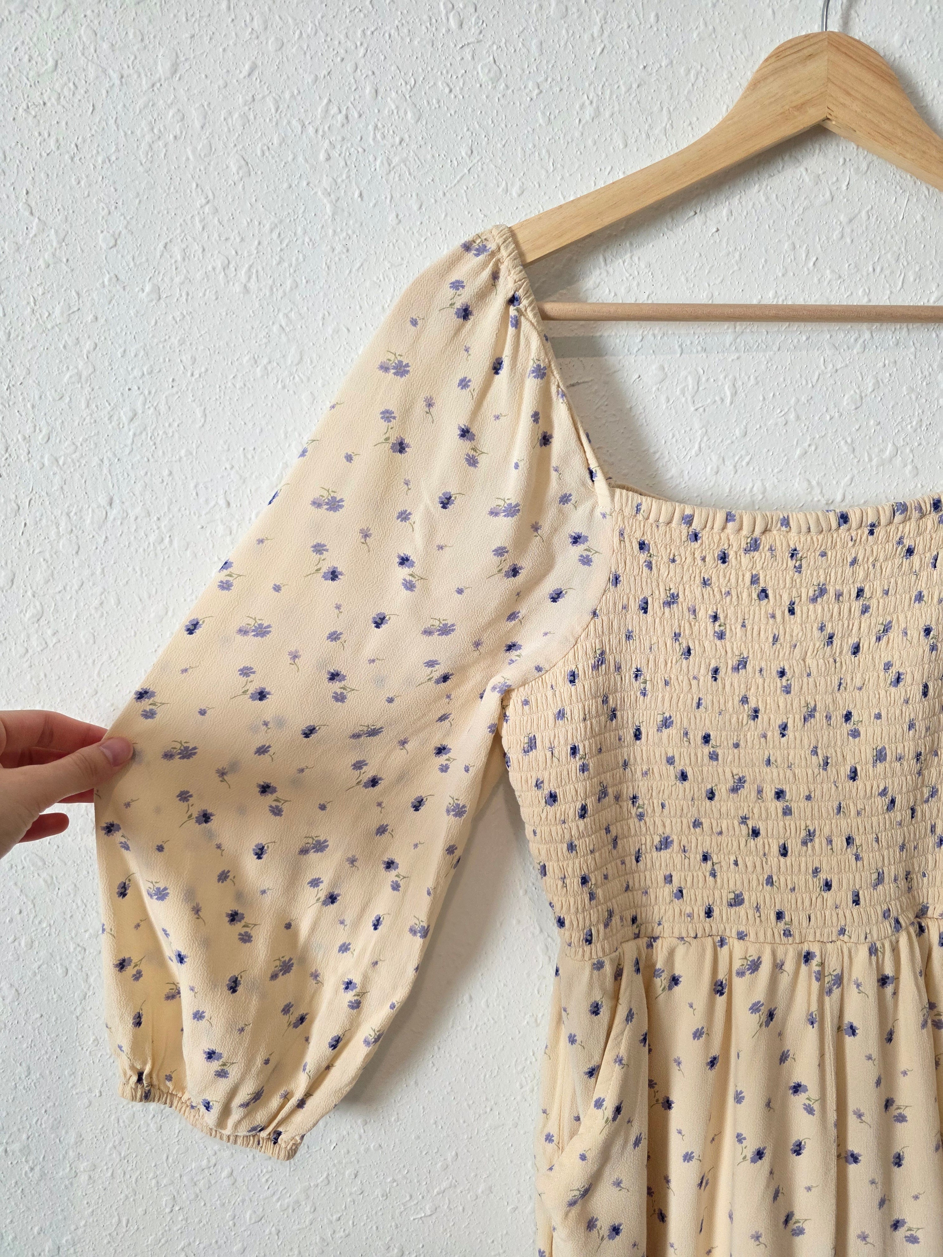 Dainty Floral Smocked Romper (S)