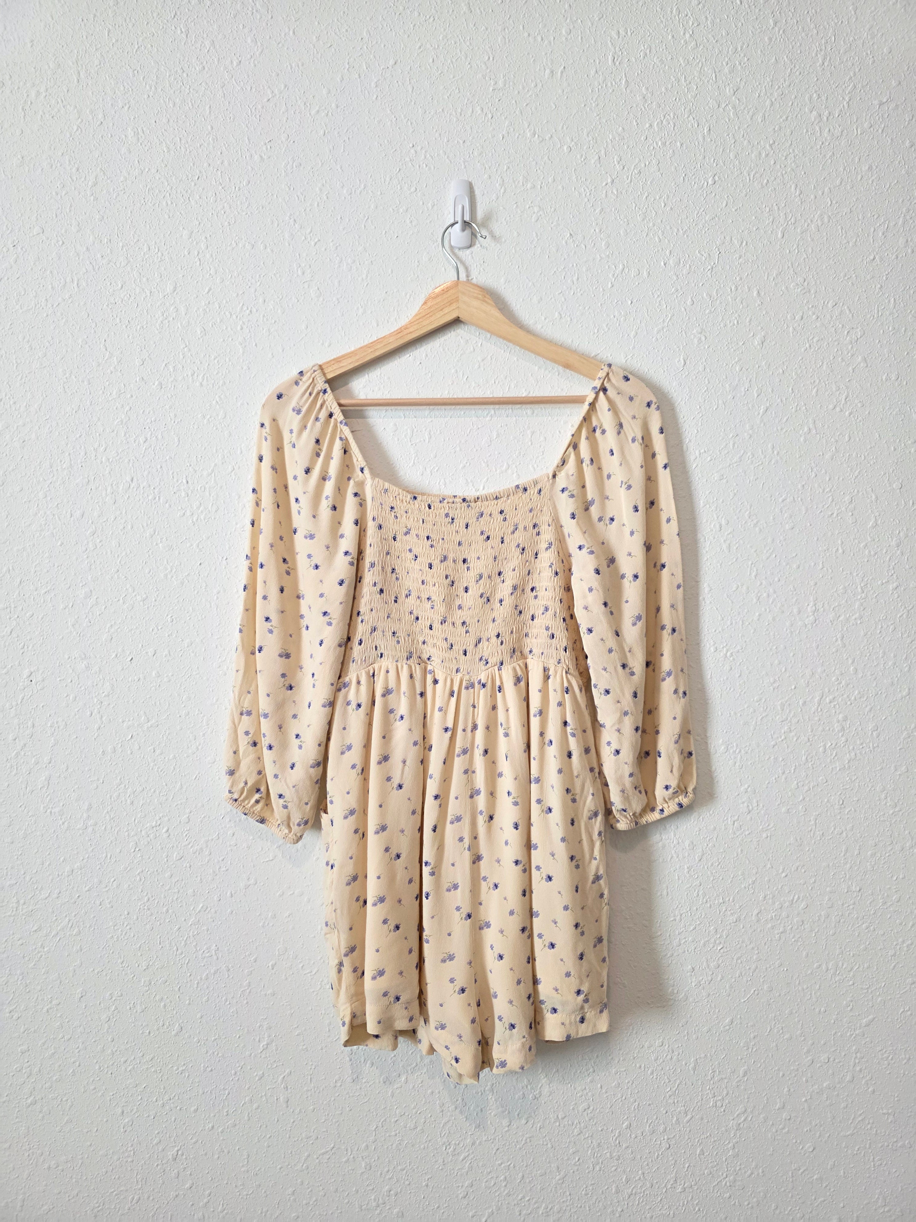 Dainty Floral Smocked Romper (S)