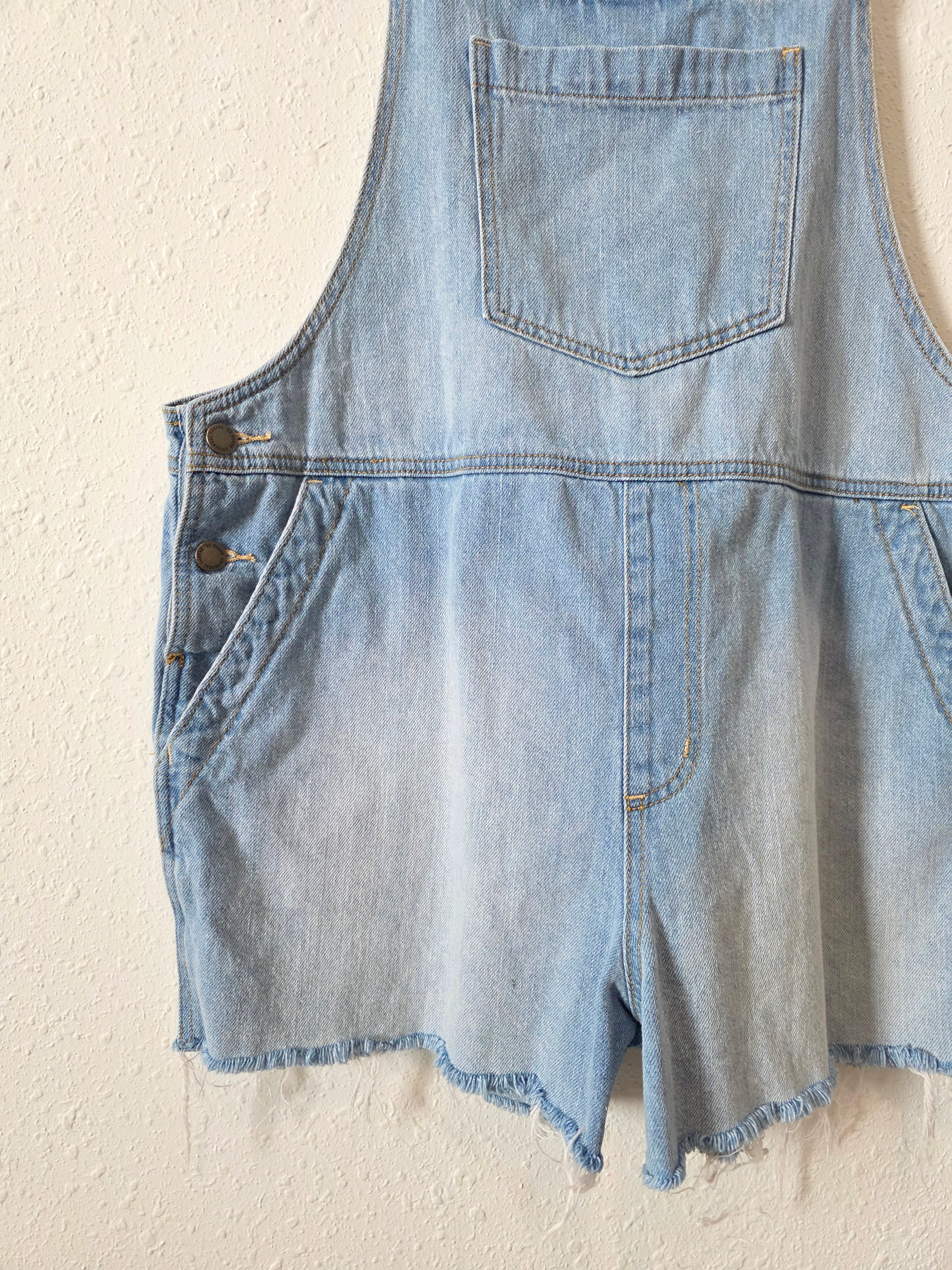 Light Wash Denim Shortalls (14)