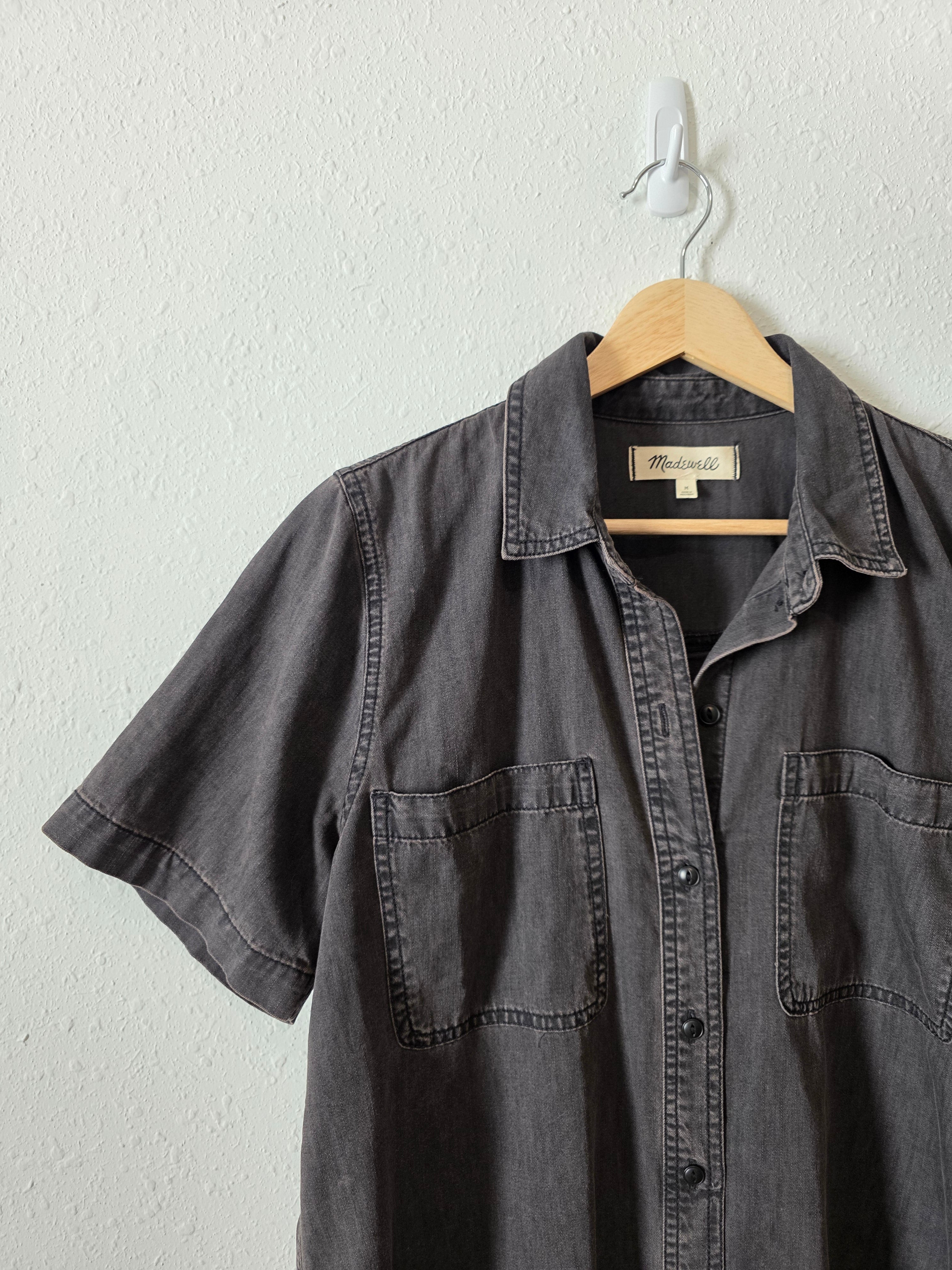 Madewell Denim Short Sleeve Button Up (M)