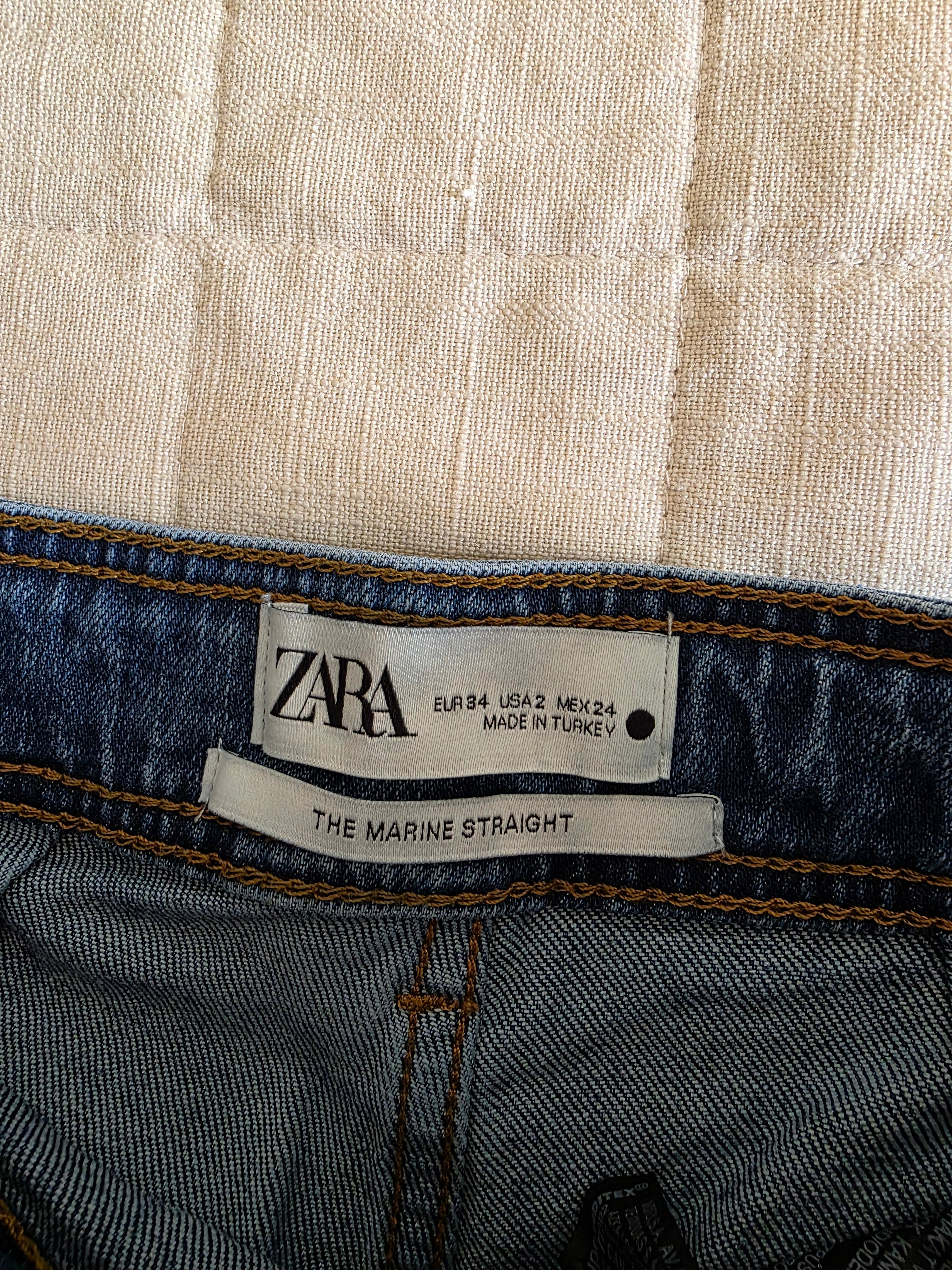 Zara Marine Straight/Wide Leg Jeans (2)