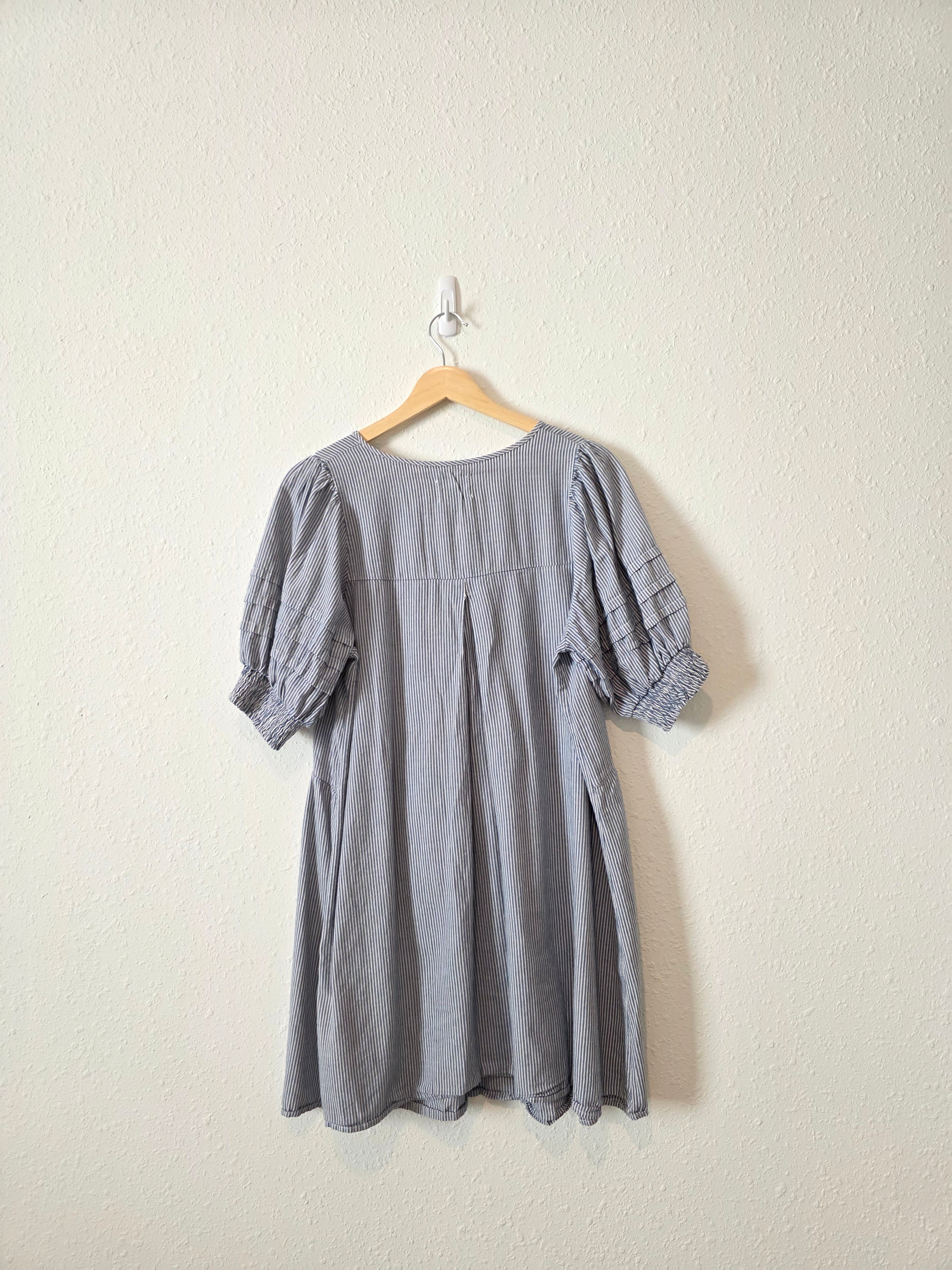 Anthropologie Striped Babydoll Dress (M)