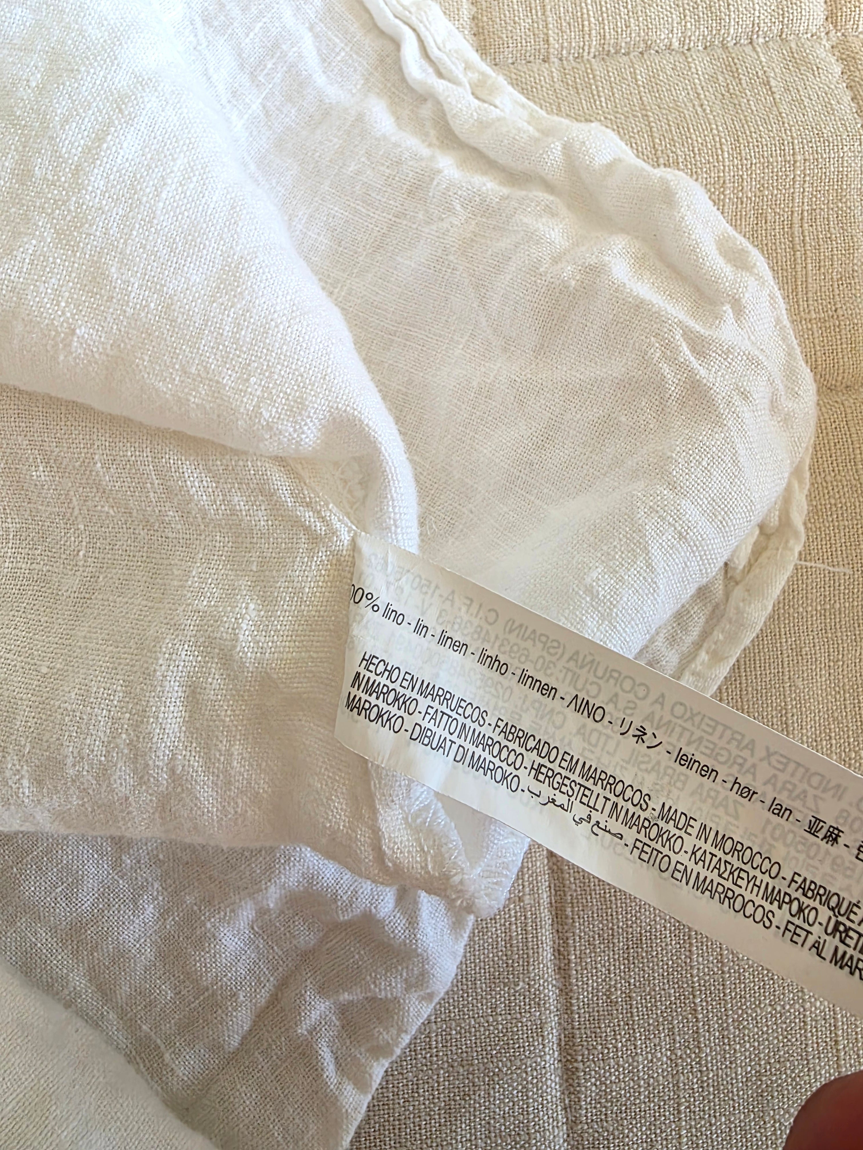 Zara Linen Tasseled Top (M)