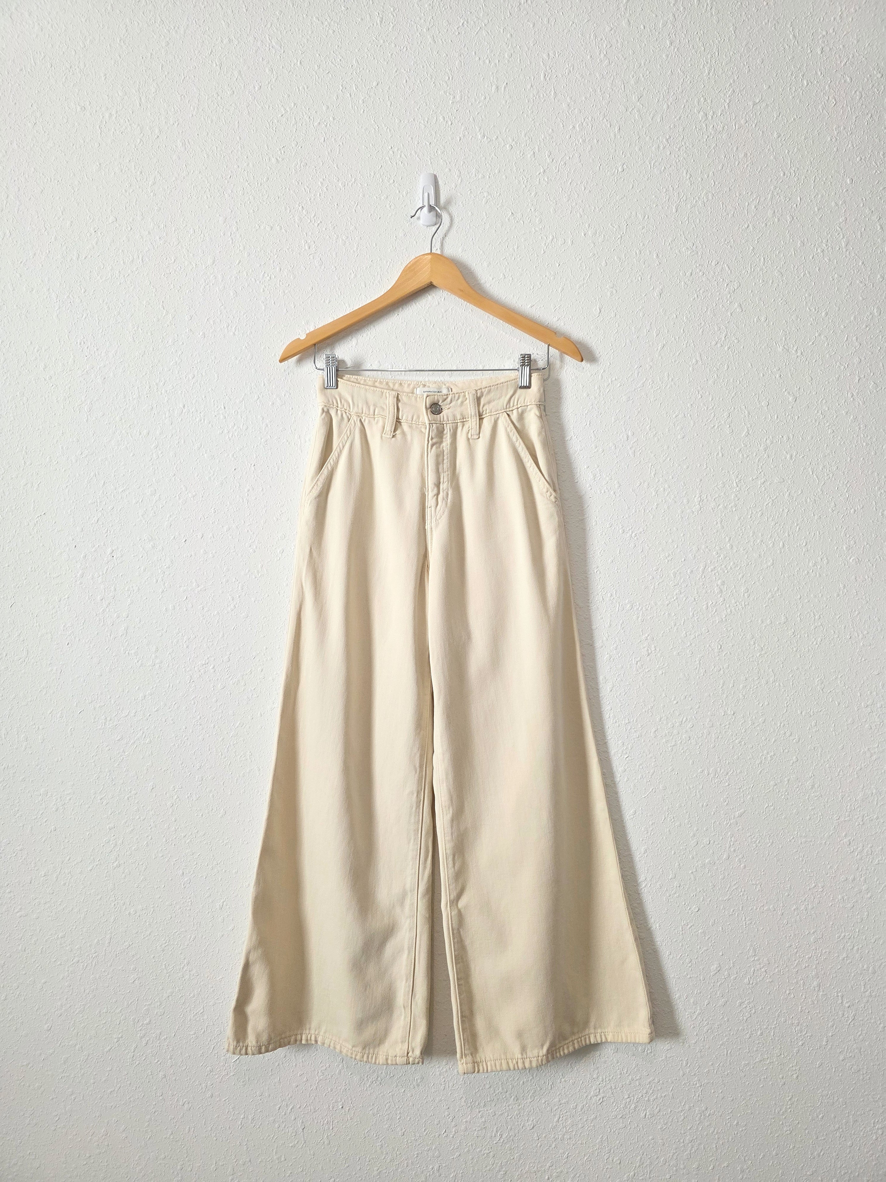 Ecru Wide Leg Jeans (24/00)