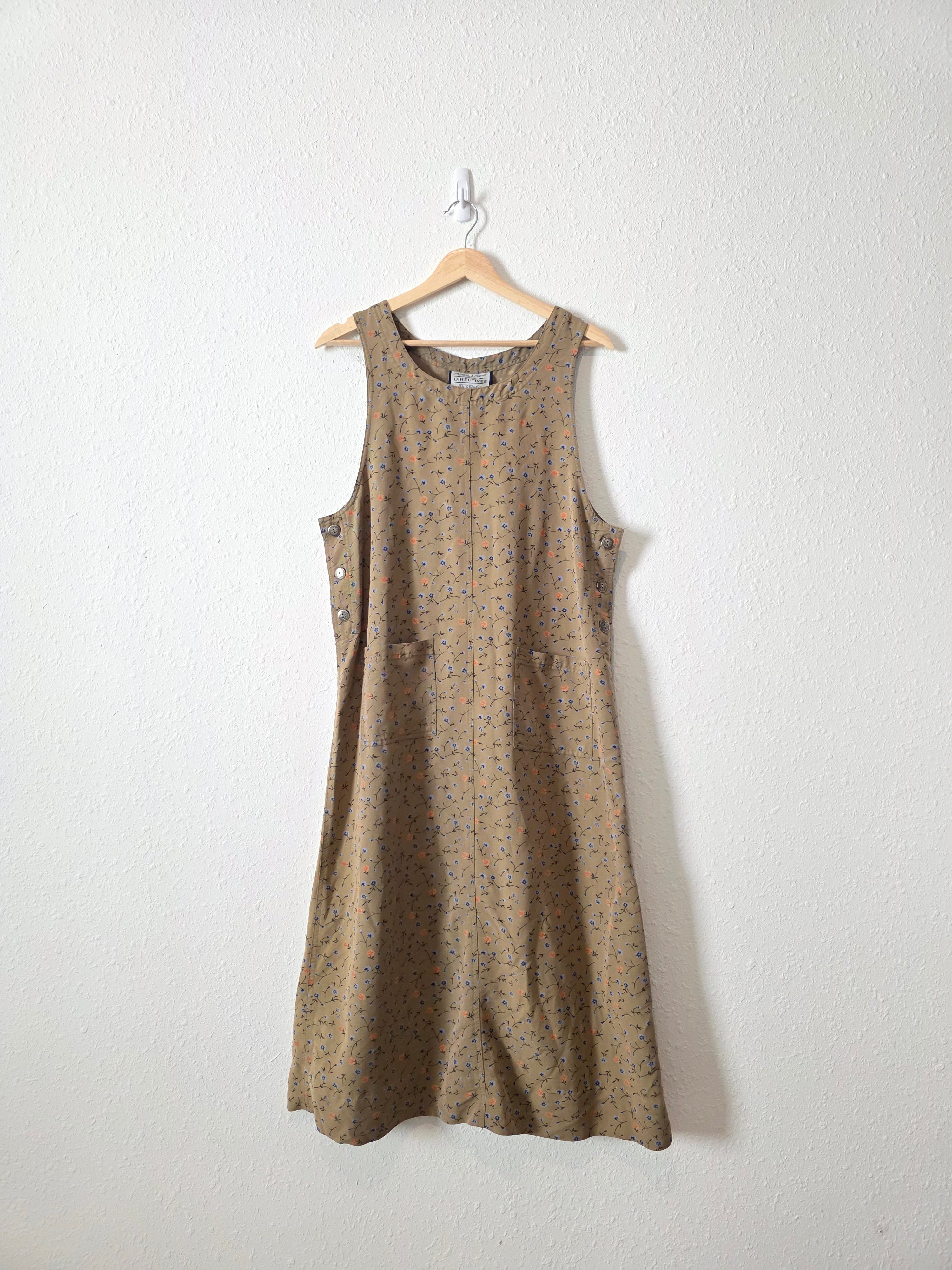 Vintage Floral Midi Dress (M)