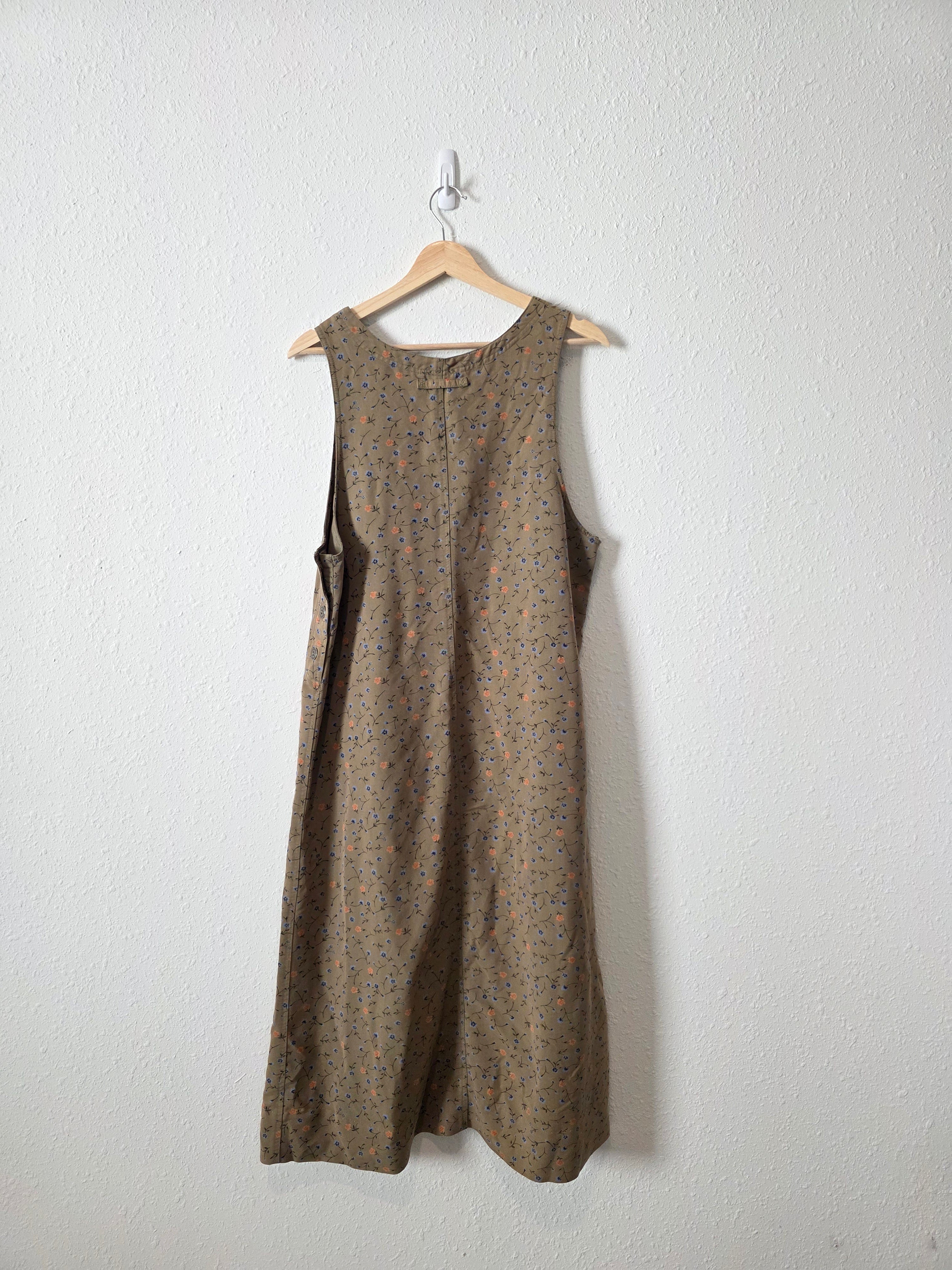 Vintage Floral Midi Dress (M)