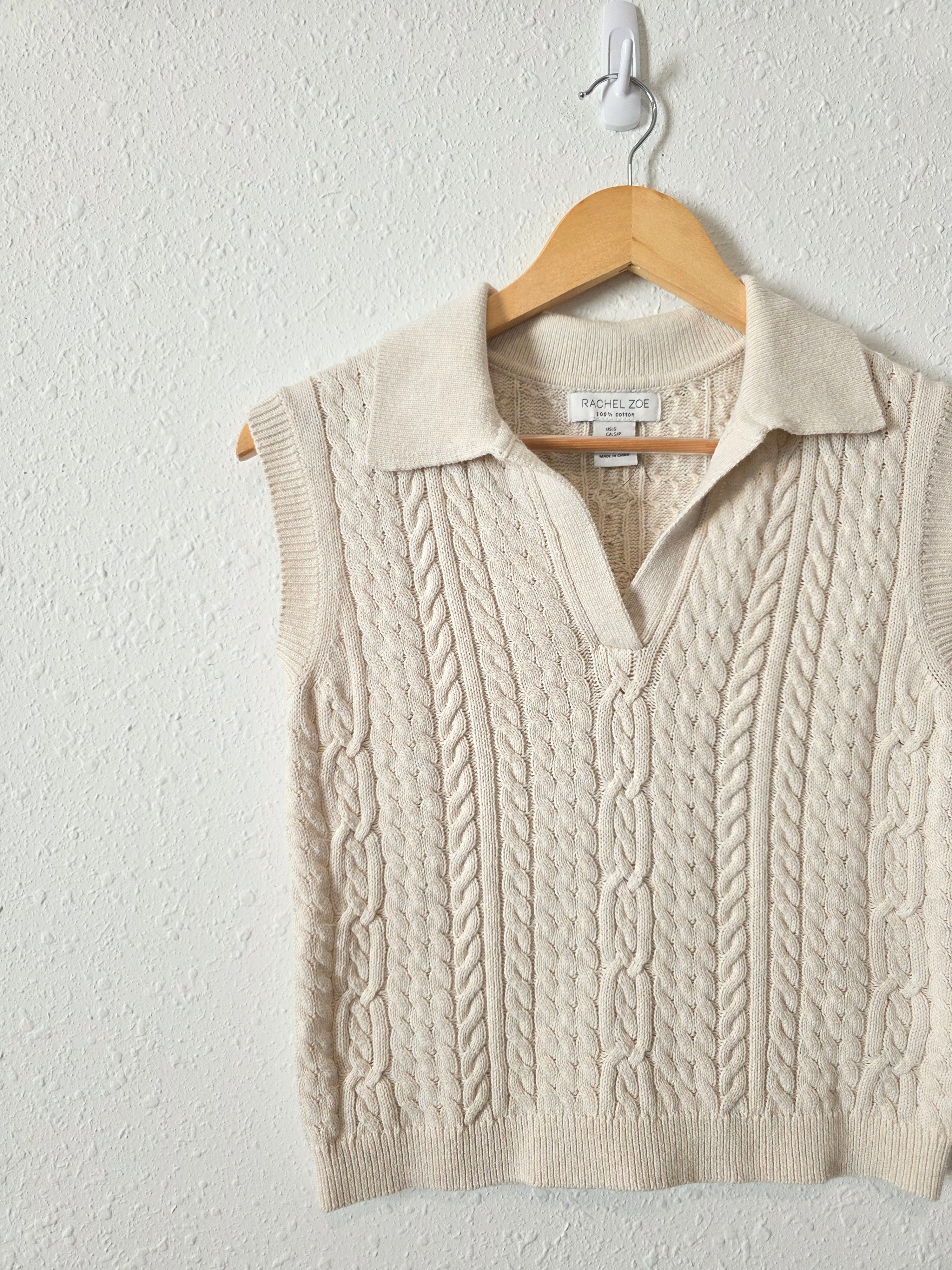 Cable Knit Cotton Vest (S)
