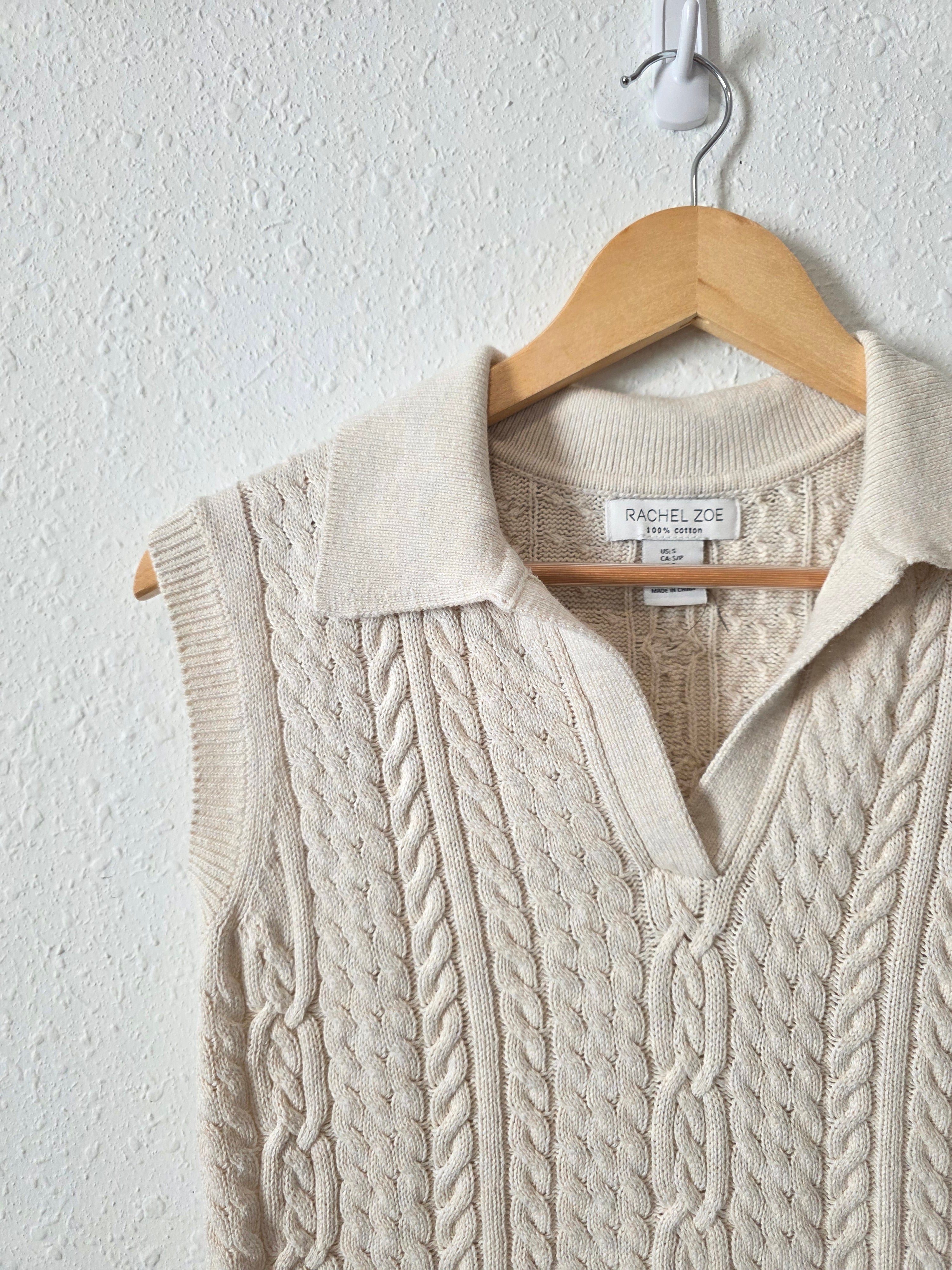 Cable Knit Cotton Vest (S)