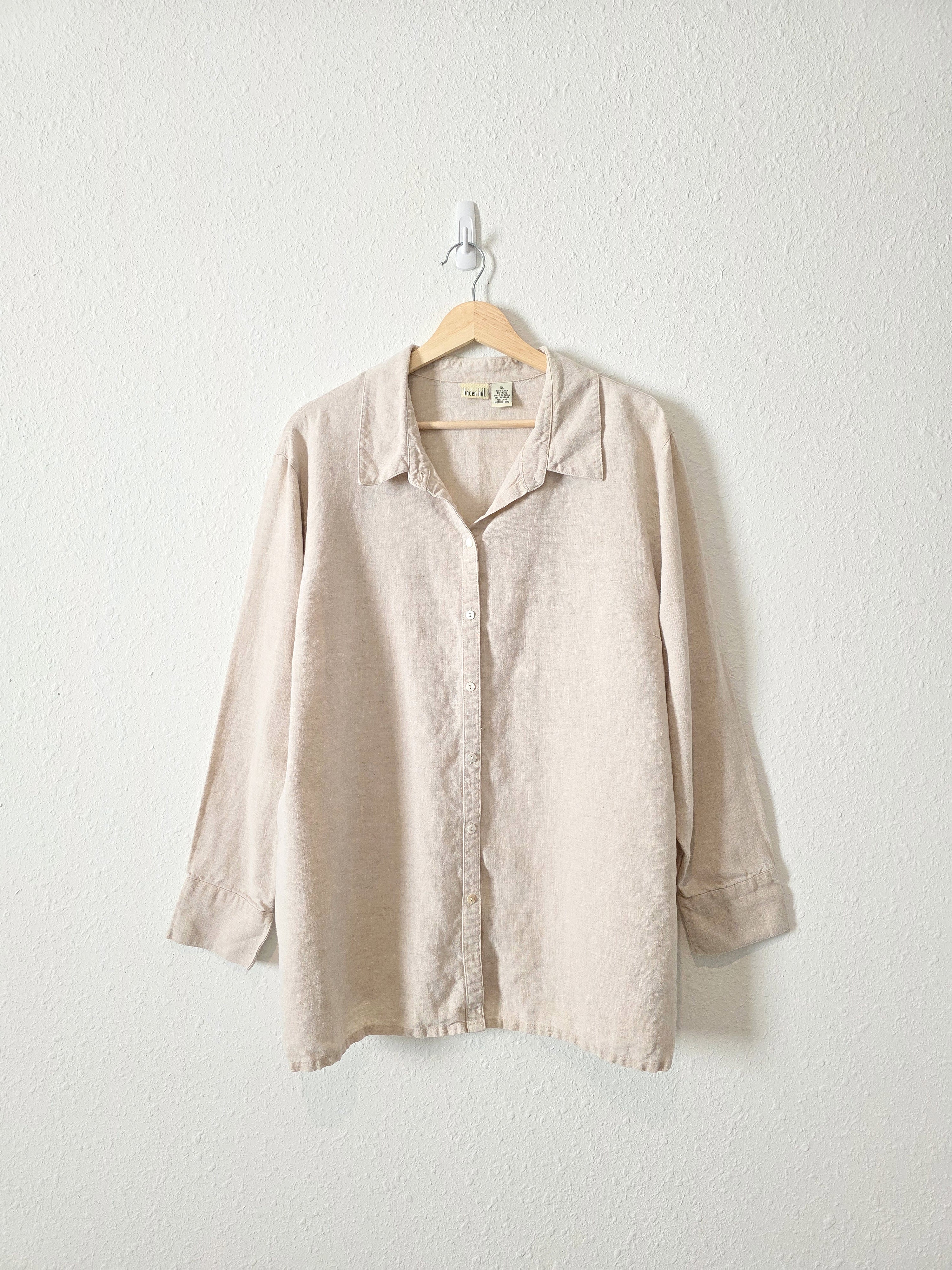 Vintage Linen Button Up (XL)