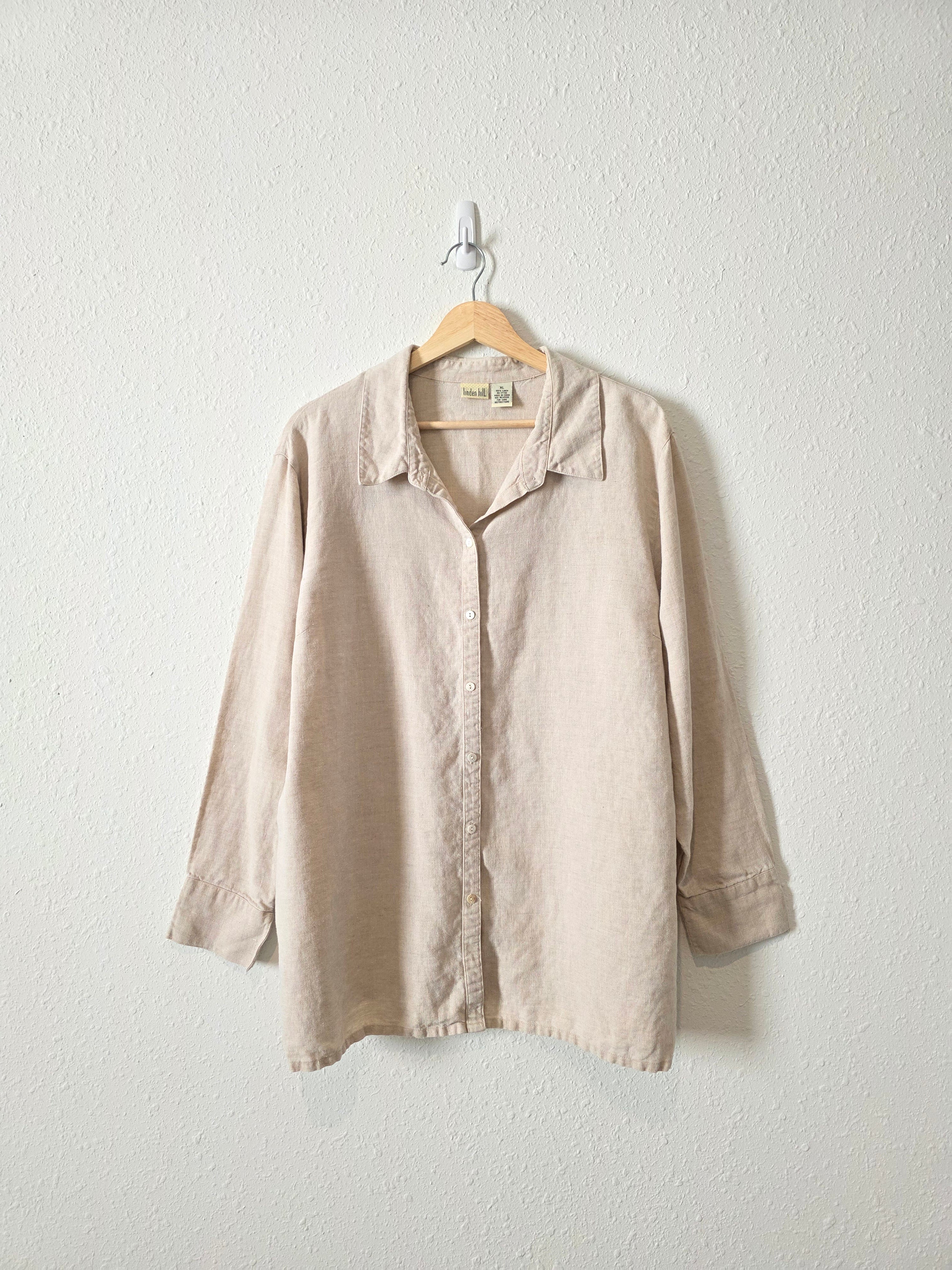 Vintage Linen Button Up (XL)