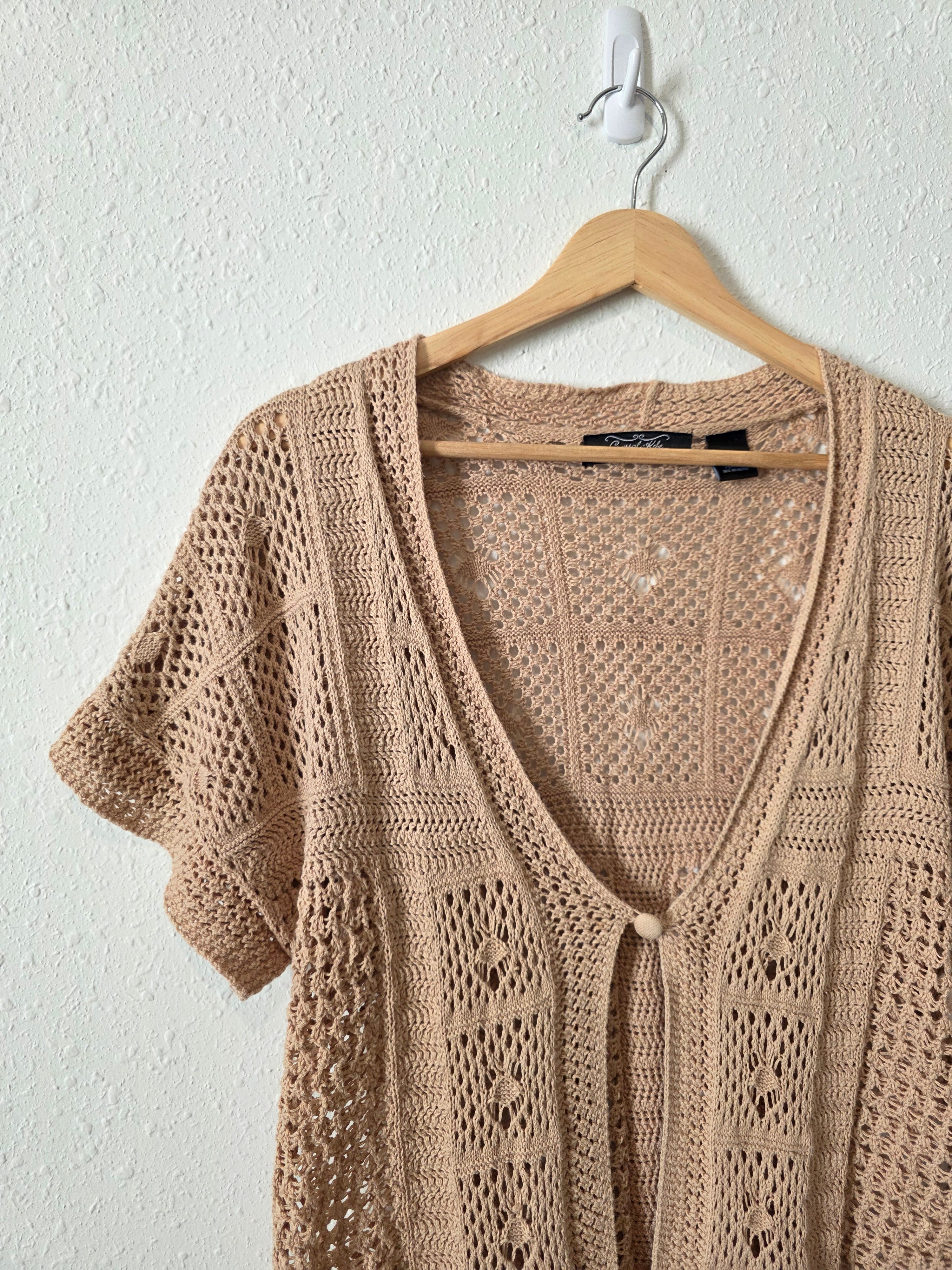 Crochet Knit Cotton Top (L)