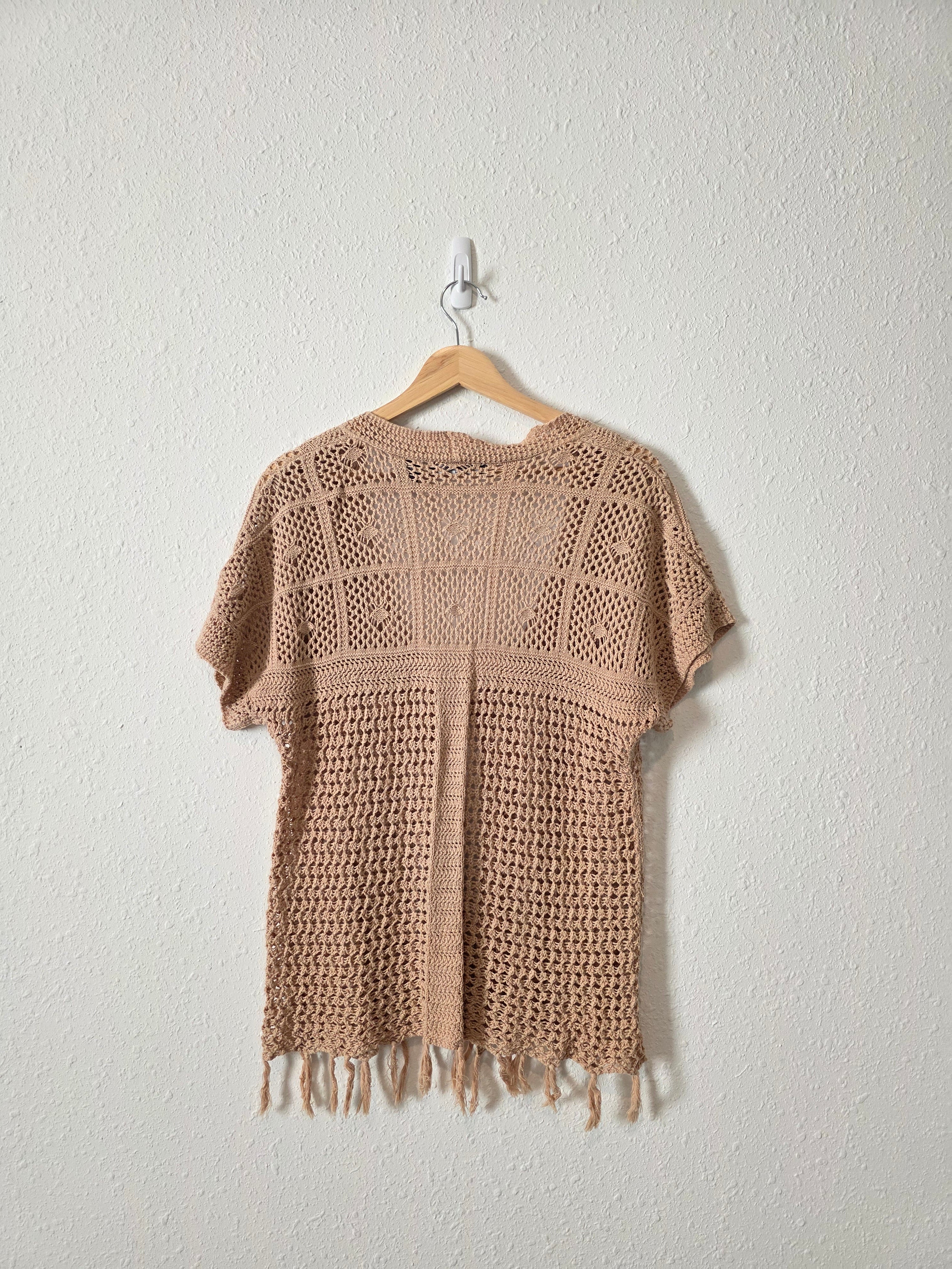 Crochet Knit Cotton Top (L)