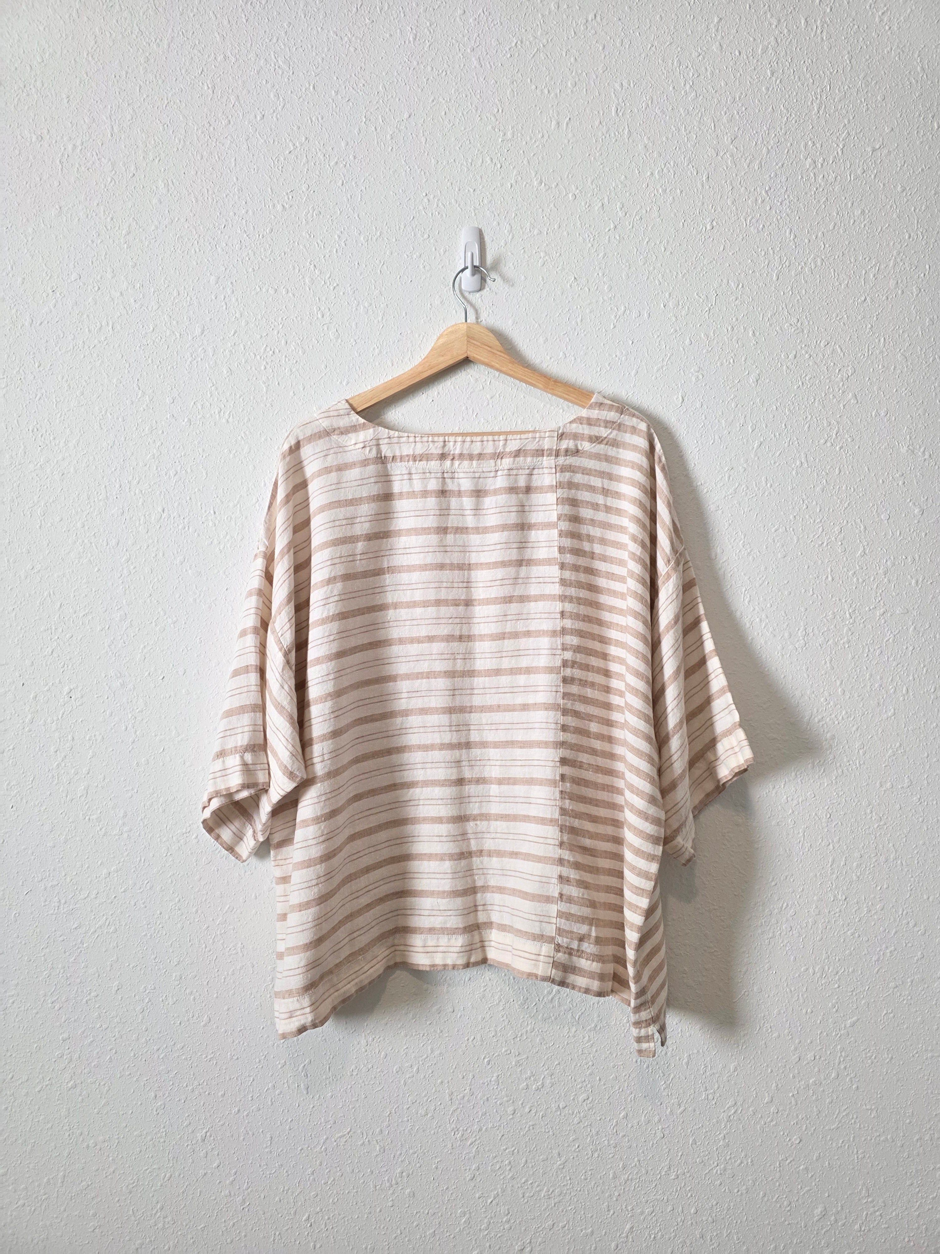 Oversized Linen Striped Top (L)